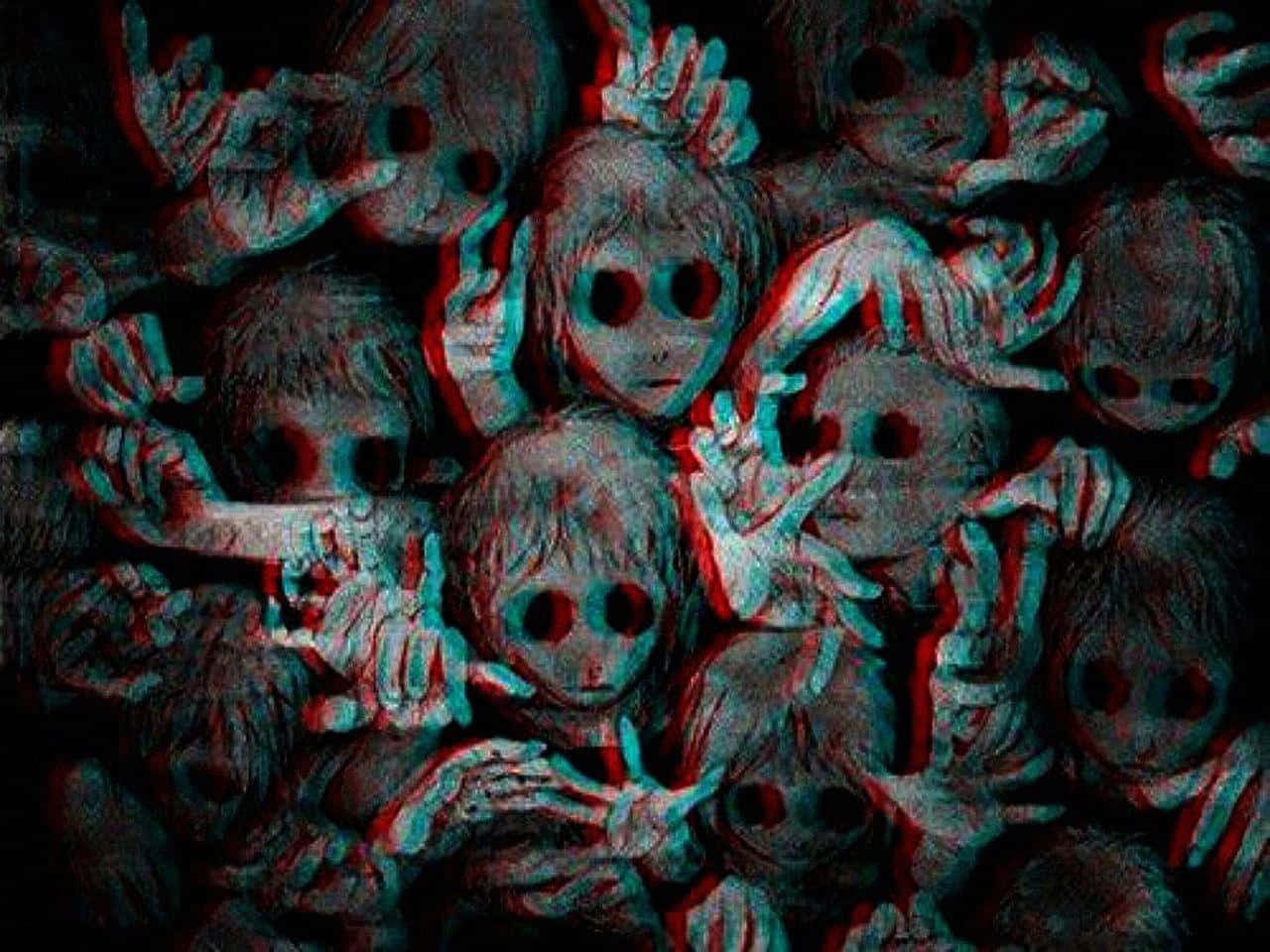 1280x960 Download Scary Anime Kids With No Eyes Wallpaper