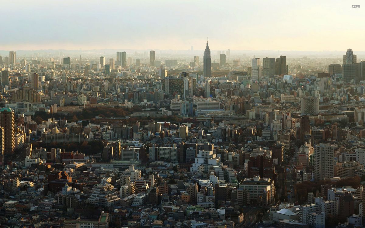 1200x750 Wallpaper Aerial View of City Buildings During Daytime, Background Free Image