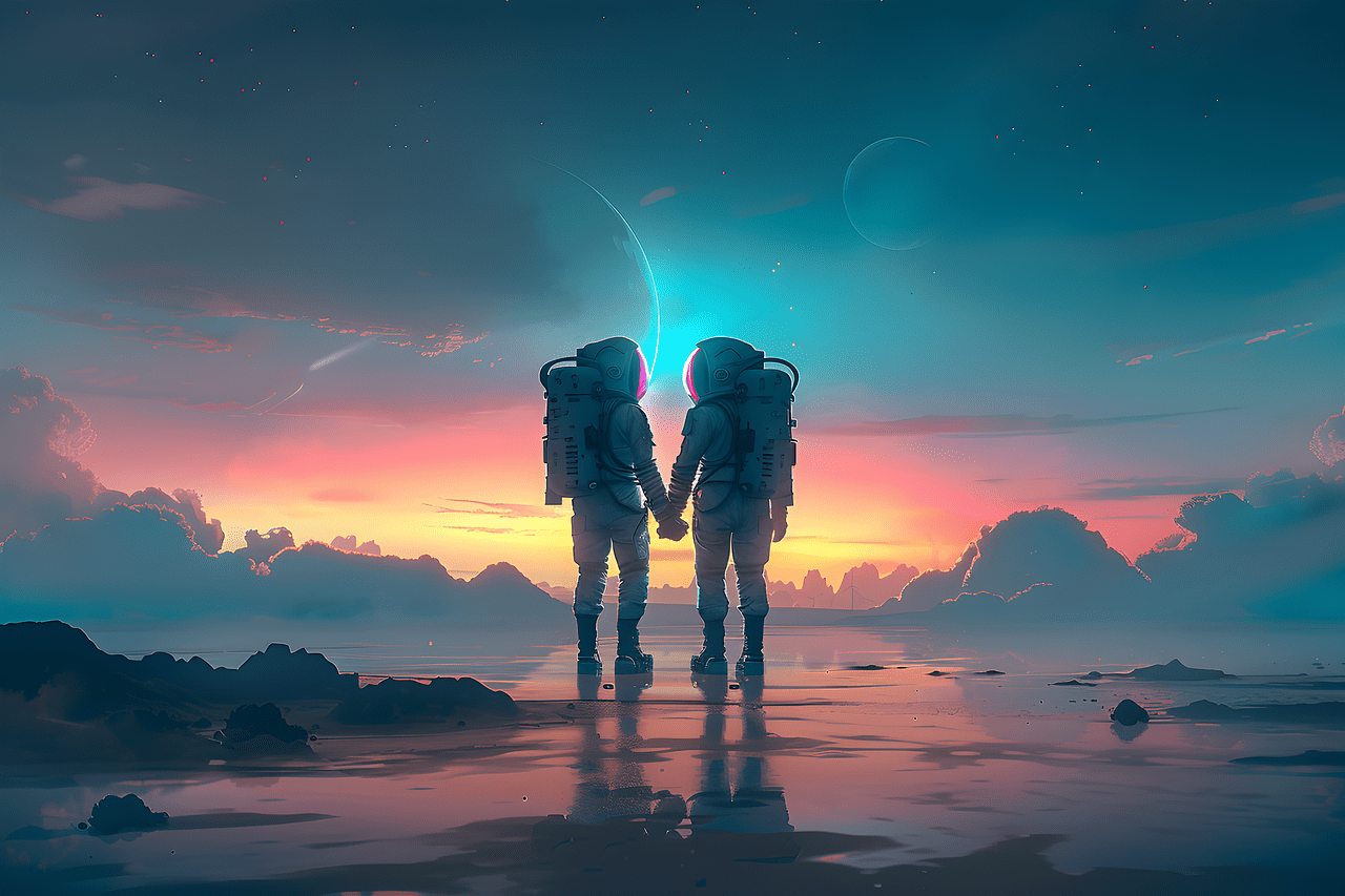 1280x853 Free Astronauts Couple & Astronaut Image