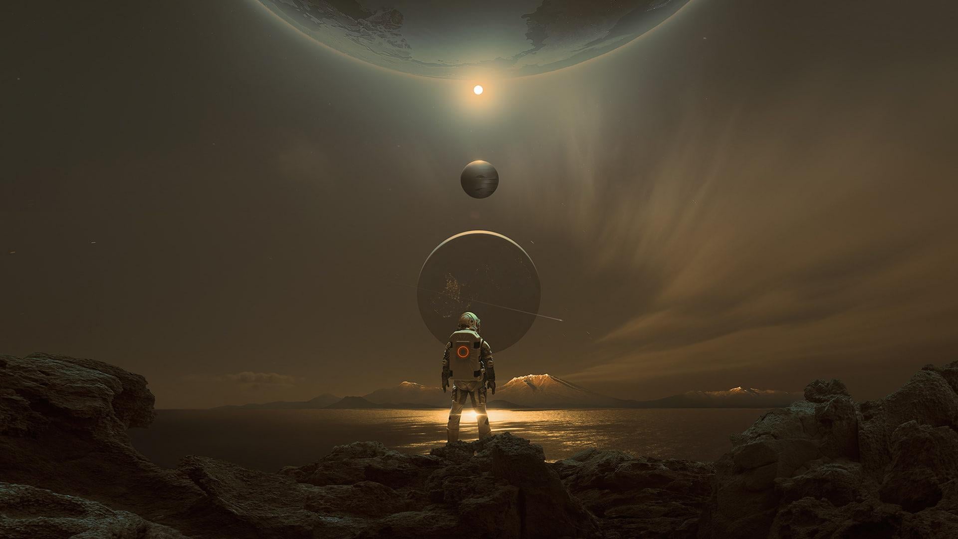 1920x1080 Been using this as my wallpaper for a long time (I love anything astronaut related)