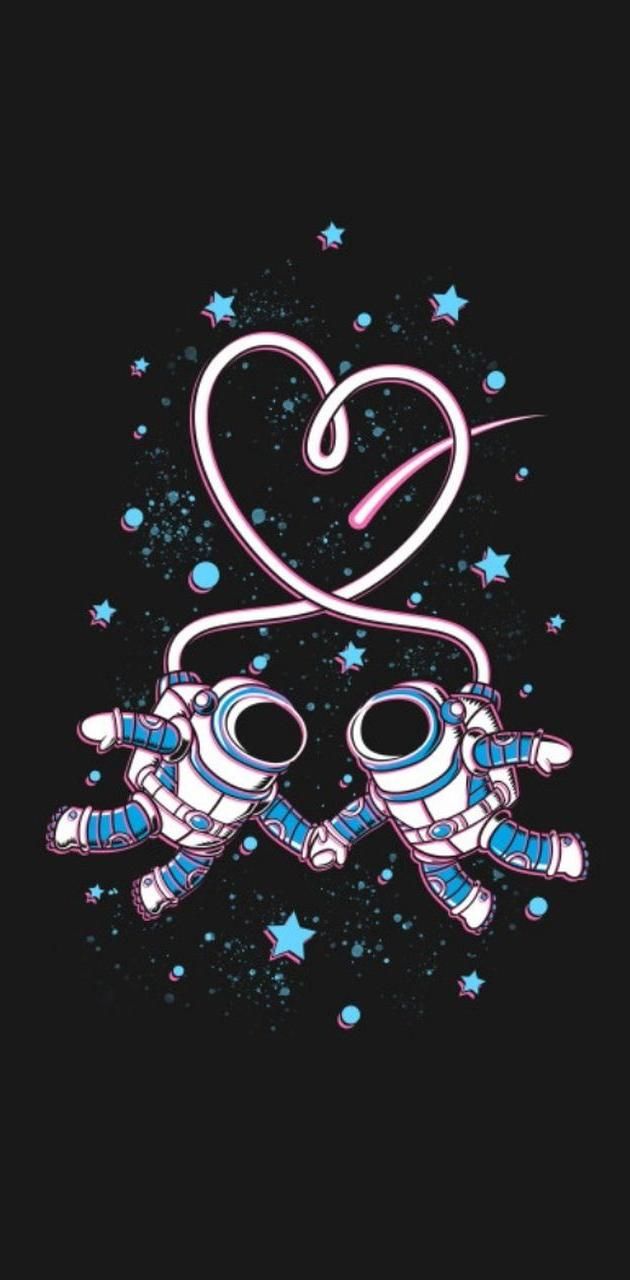 630x1280 Space Love Wallpaper