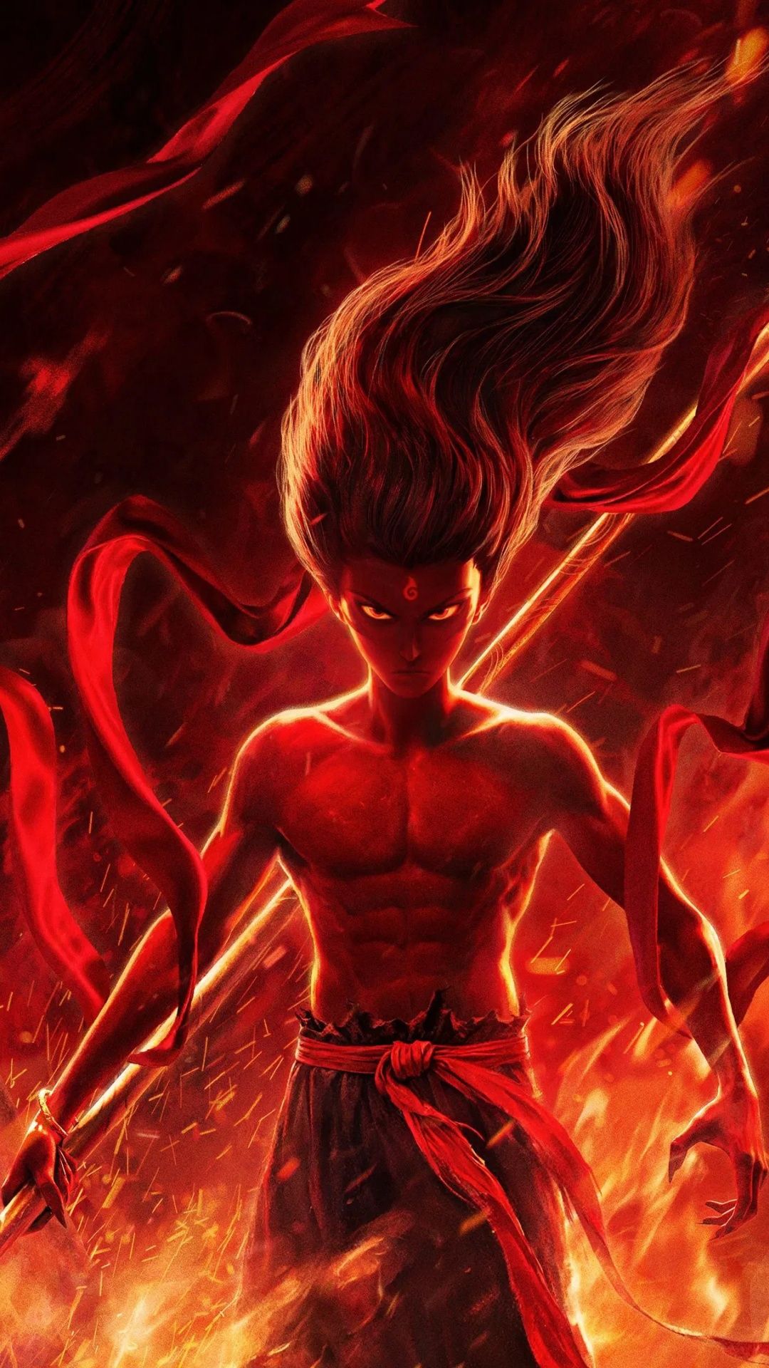 1080x1920 Ne Zha Ne Zha Mastering Fire 4K UHD Wallpaper for UltraHD Desktop and TV : Widescreen and UltraWide Display : Dual Monitor : Smartphone and Tablet Devices