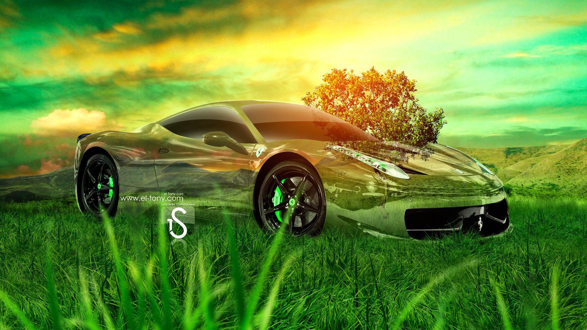 Green Ferrari Wallpapers - Top Free Green Ferrari Backgrounds