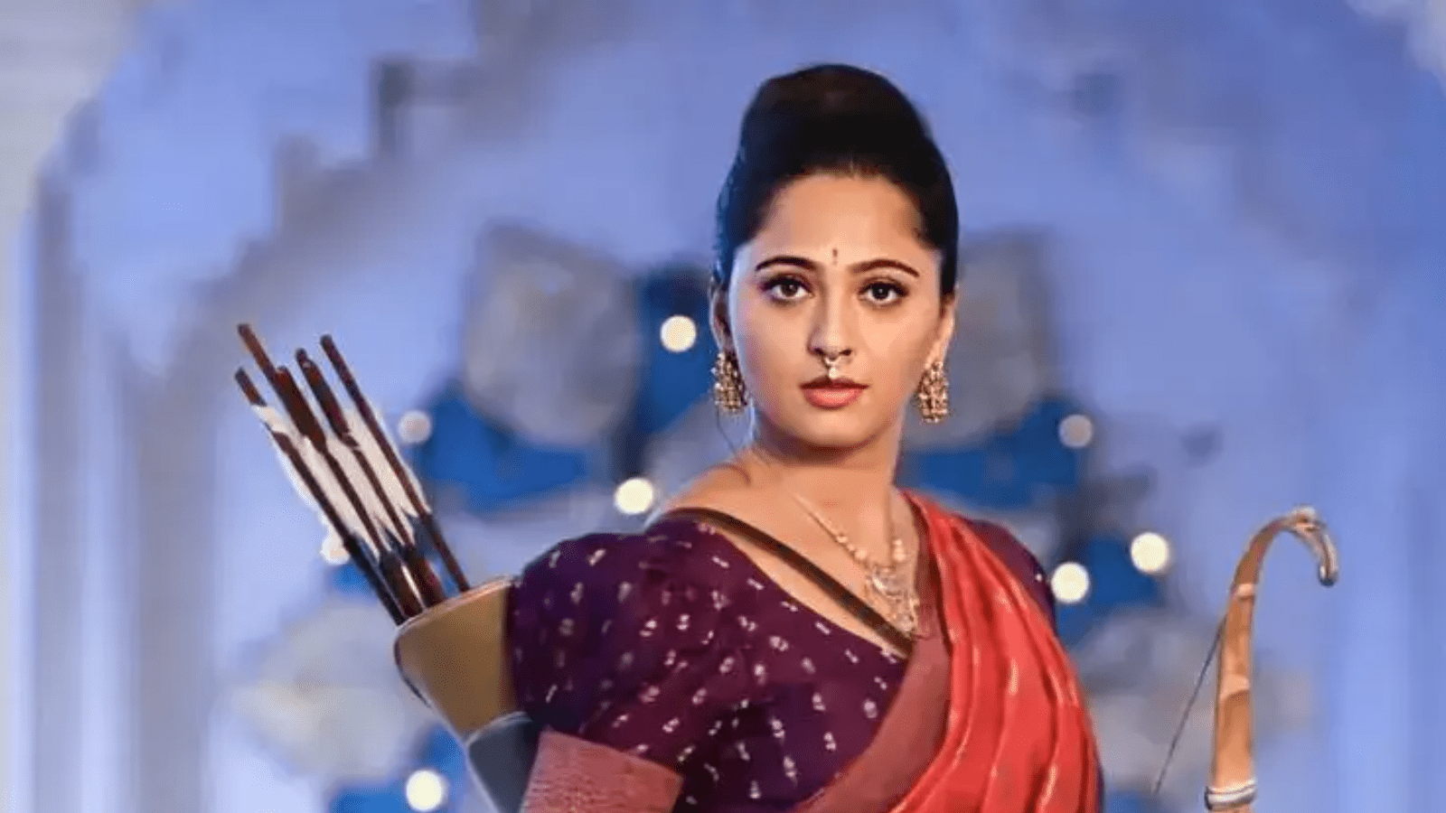 1600x900 Baahubali Actress Anushka Shetty's Traditional Flair Radiates Royal Charm