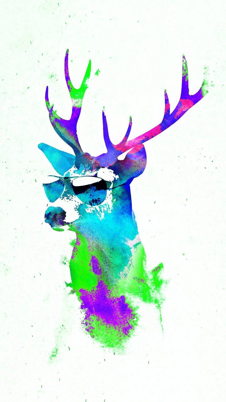 720x1280 Rainbow Deer Wallpaper