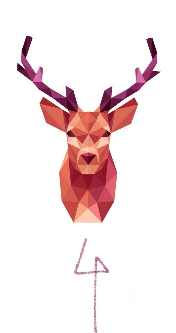 677x1280 Colorful Deer wallpaper