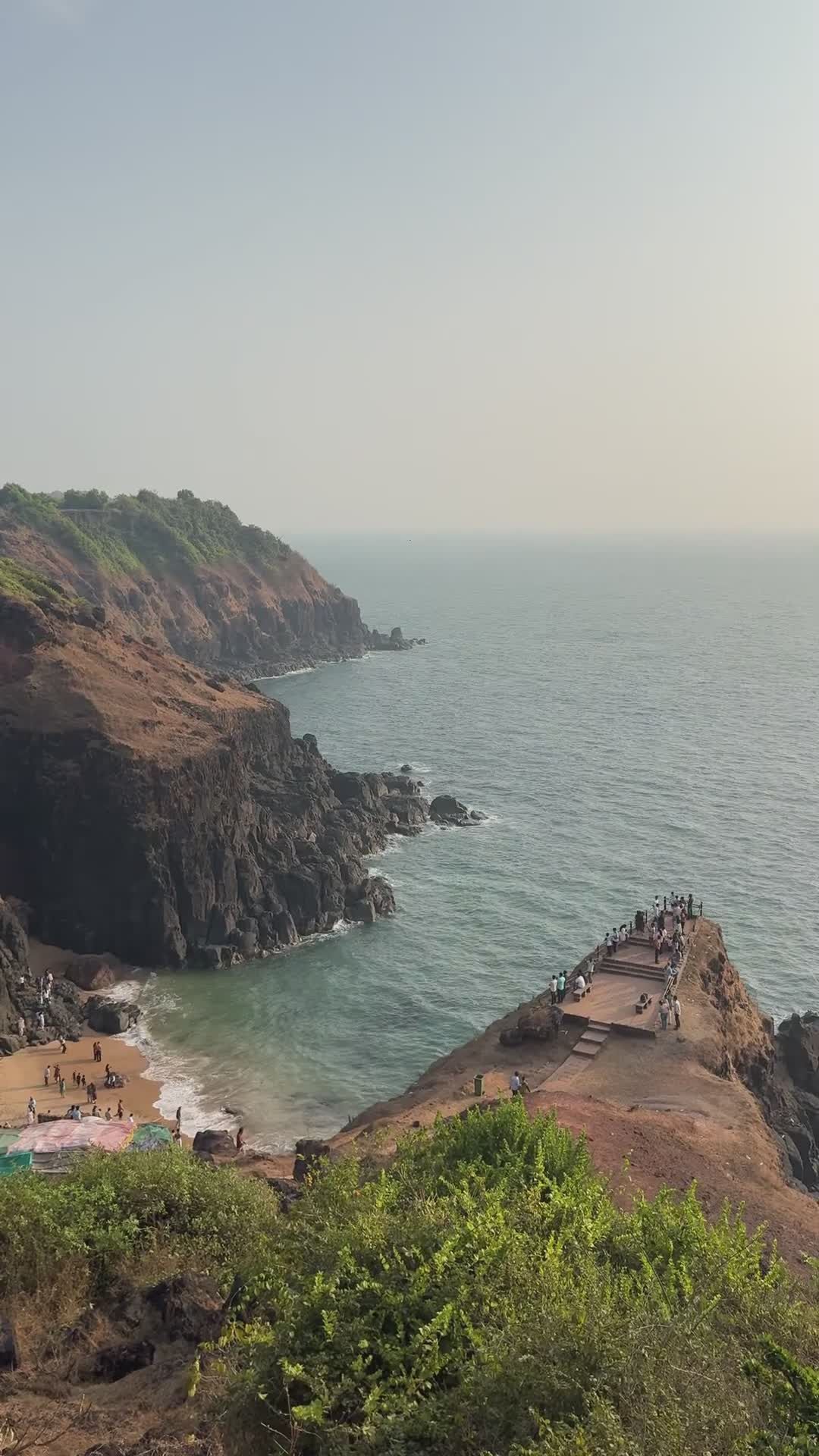 1080x1920 Scenic Cliffs Overlooking Rocky Beach