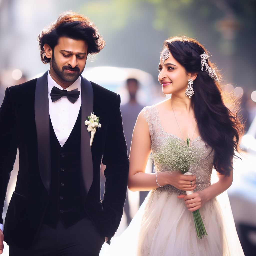 1024x1024 Prabhas And Anushka Shetty's AI Generated Wedding Photo Spark Online Frenzy