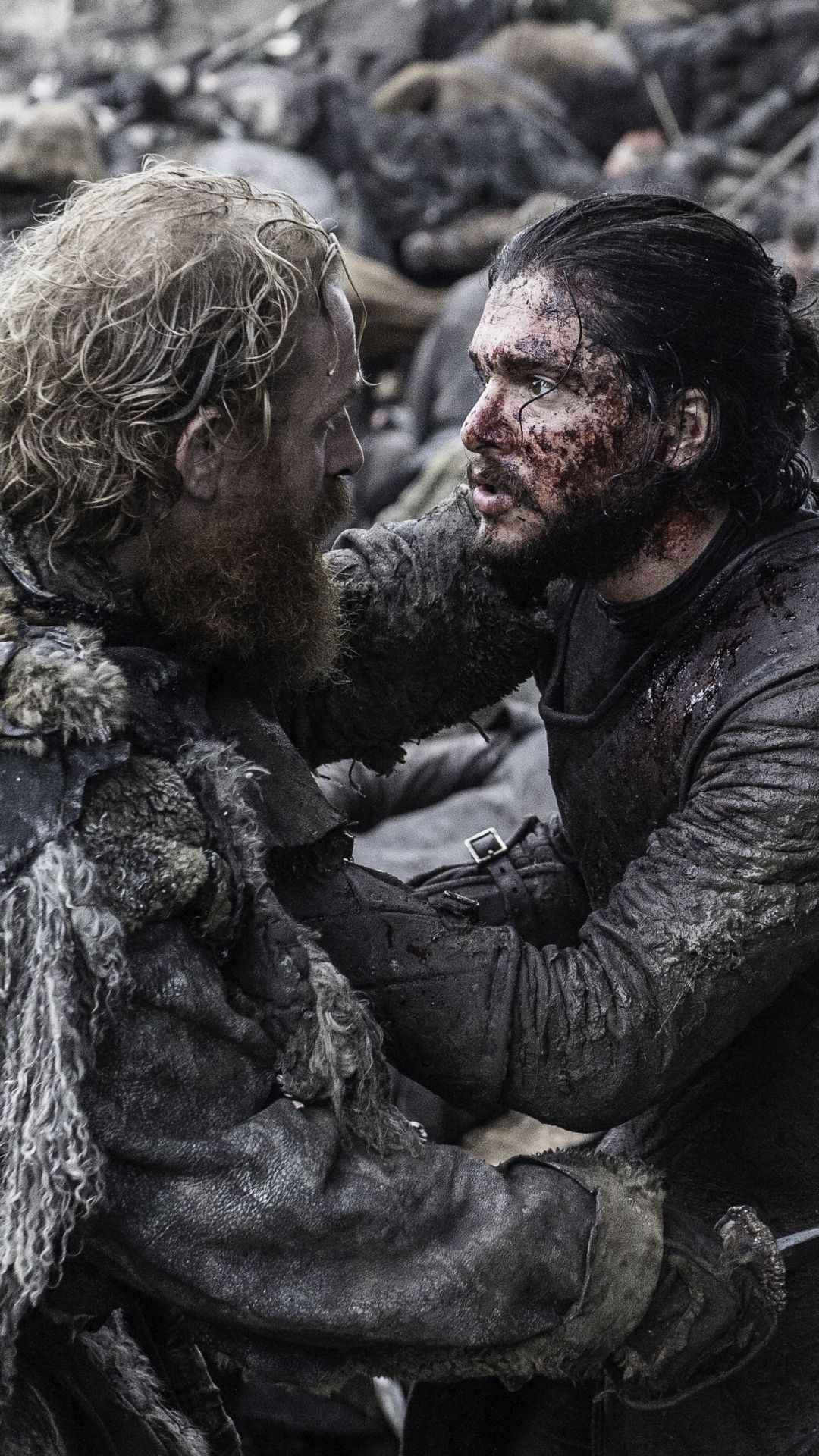 1080x1920 Phone wallpaper: Jon Snow, Tv Show, Game Of Thrones, Kit Harington, Kristofer Hivju, Tormund Giantsbane 1282215
