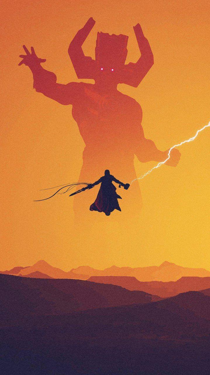 719x1280 Galactus vs Thor iPhone Wallpaper. Thor wallpaper, Marvel superheroes, Galactus marvel