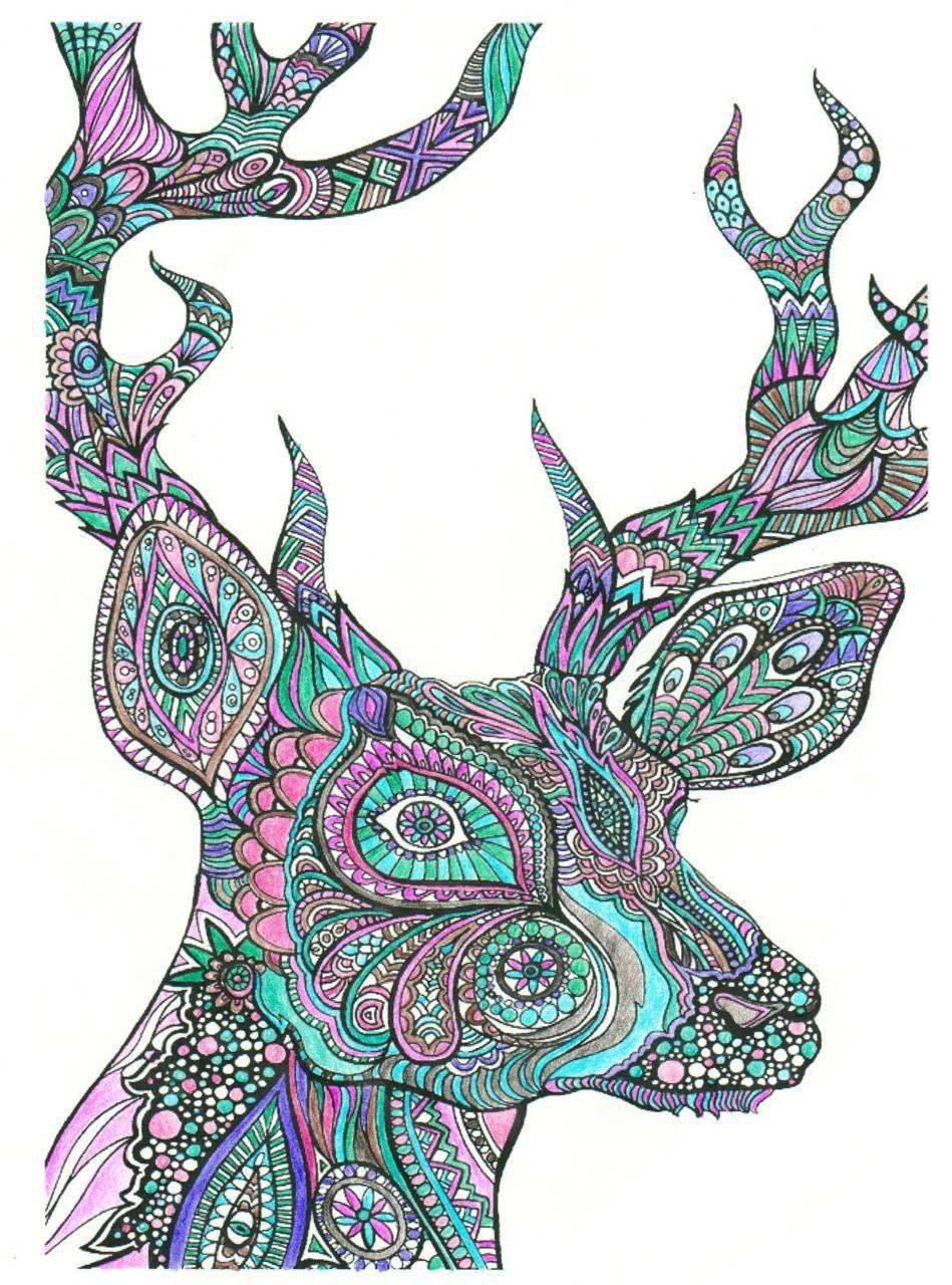 949x1280 Cool Neon Deer .