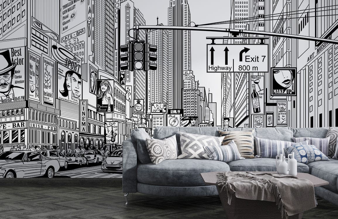 1155x750 New York City Street Wallpaper Mural