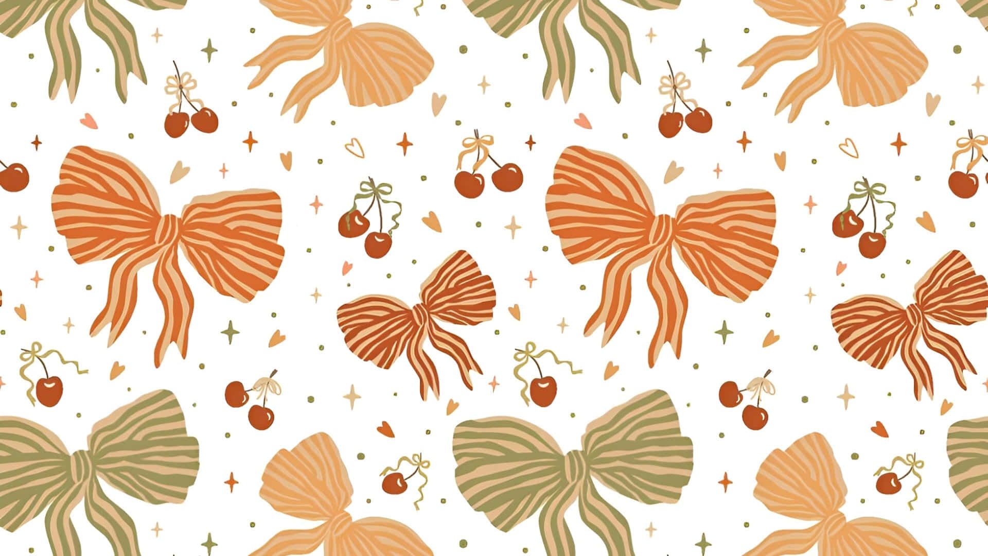 1920x1080 Download Coquette Cherry Pattern Wallpaper