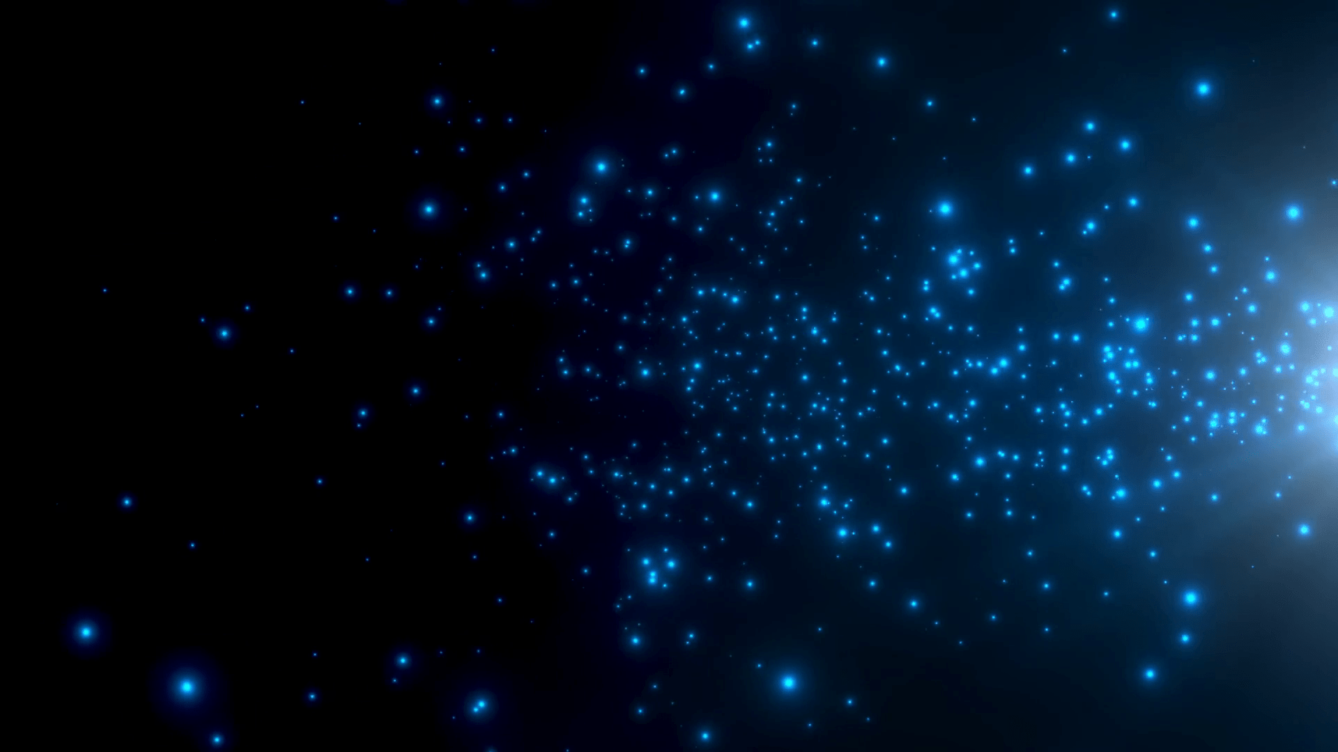 1920x1080 Motion blue particles and stars in galaxy, abstract background. Elegant and luxury dynamic style for cosmos and holidays template. Happy New Year and Merry Christmas