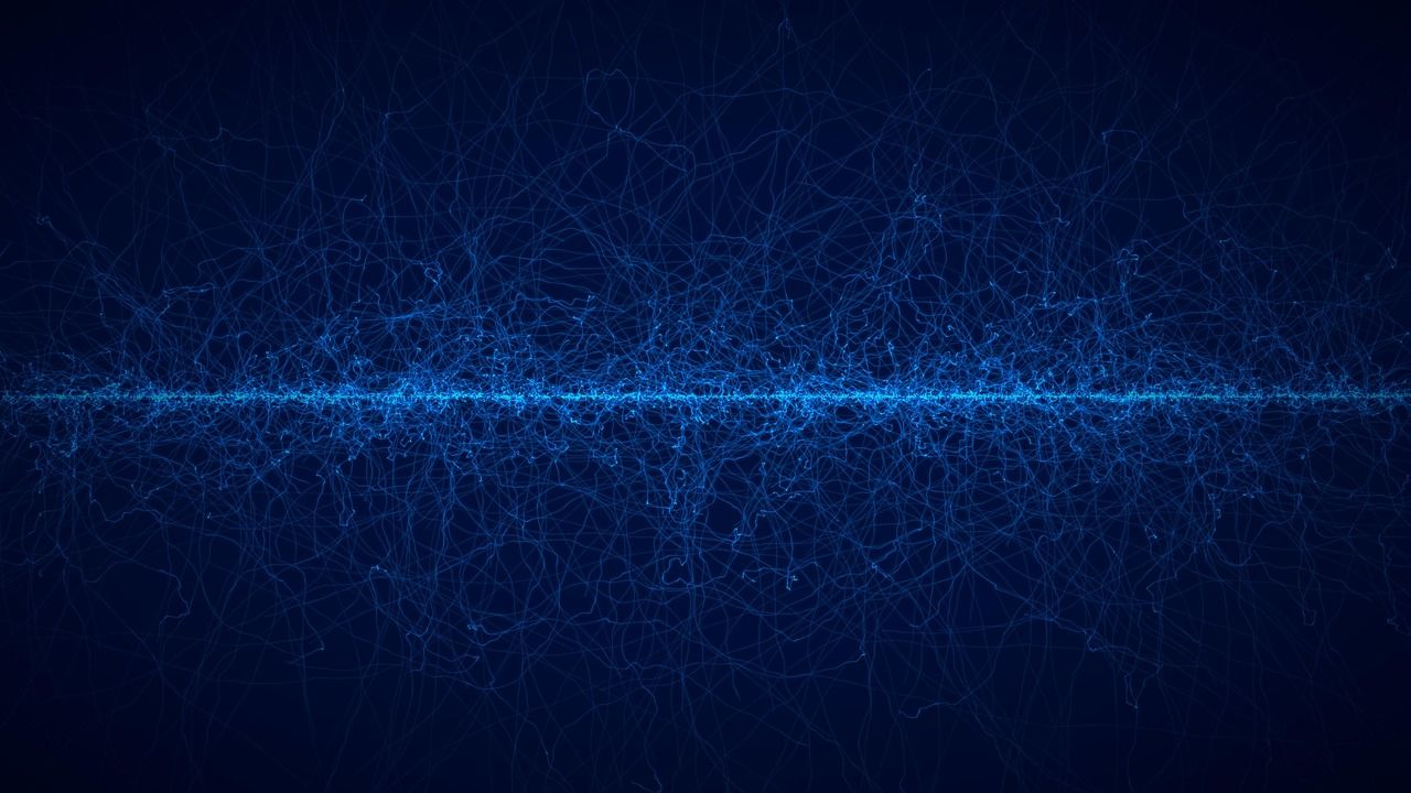 1280x720 Trails Blue Particles