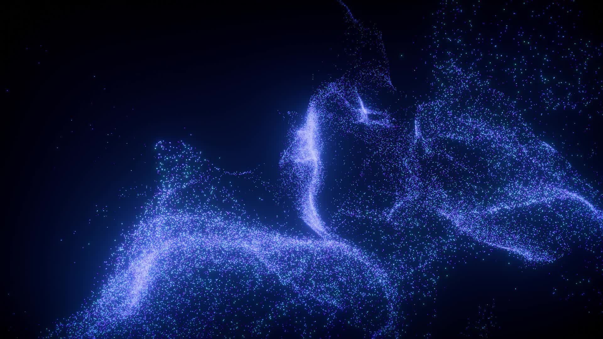 1920x1080 Dynamic Blue And Purple Cosmic Particle Animation Free Stock Video Footage, Royalty Free 4K & HD Video Clip