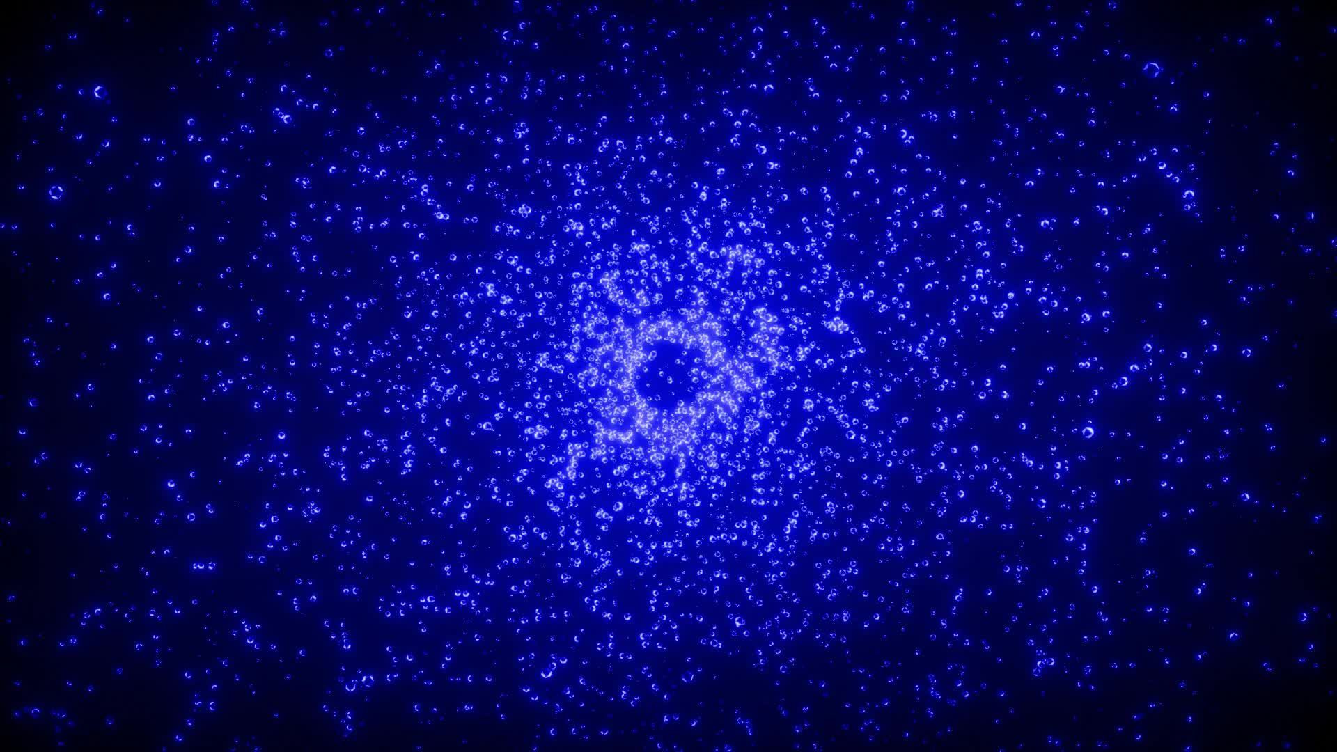 1920x1080 An Abstract Blue Particle Explosion Effect
