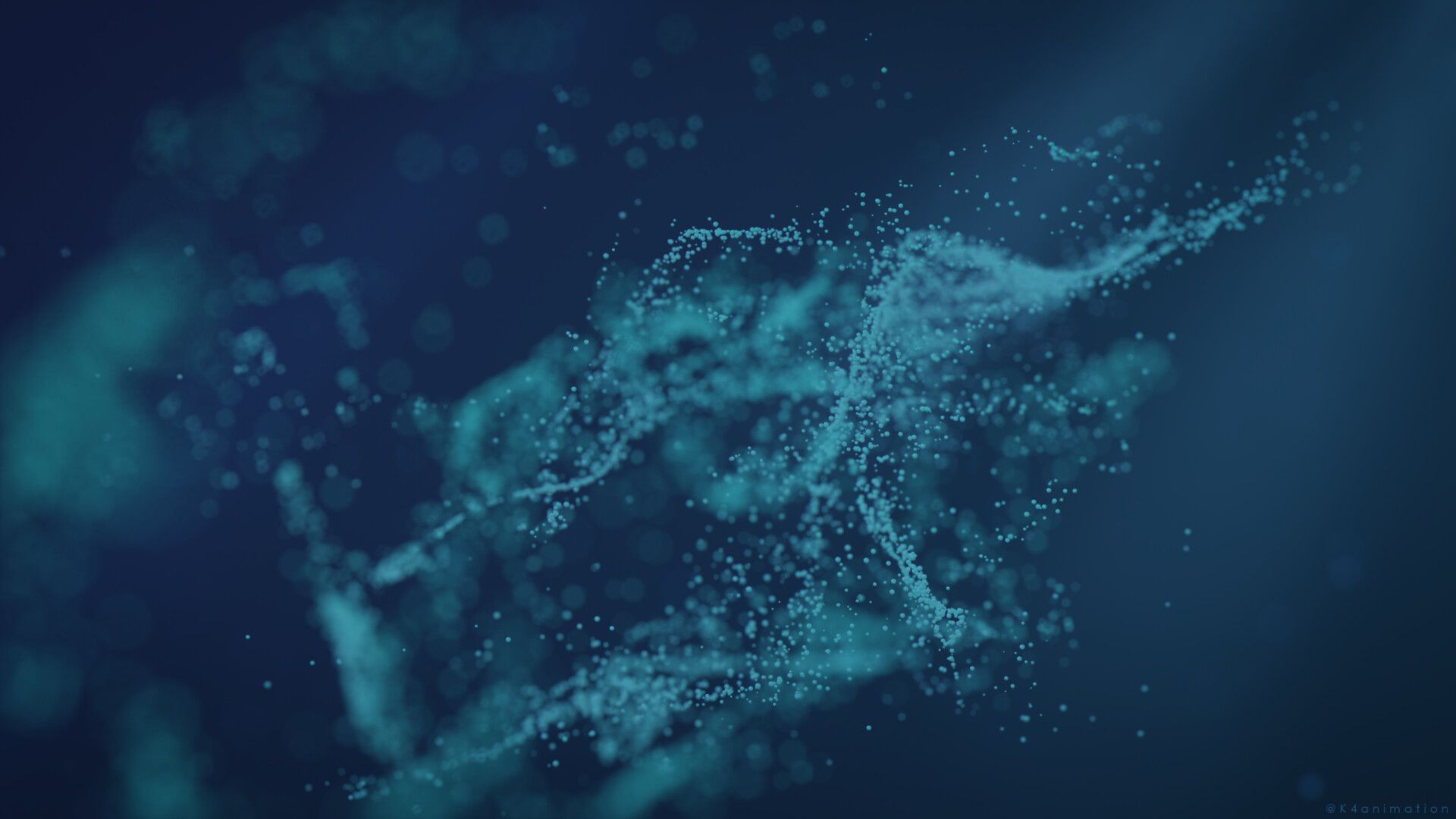 1920x1080 Blue Particles Wallpaper