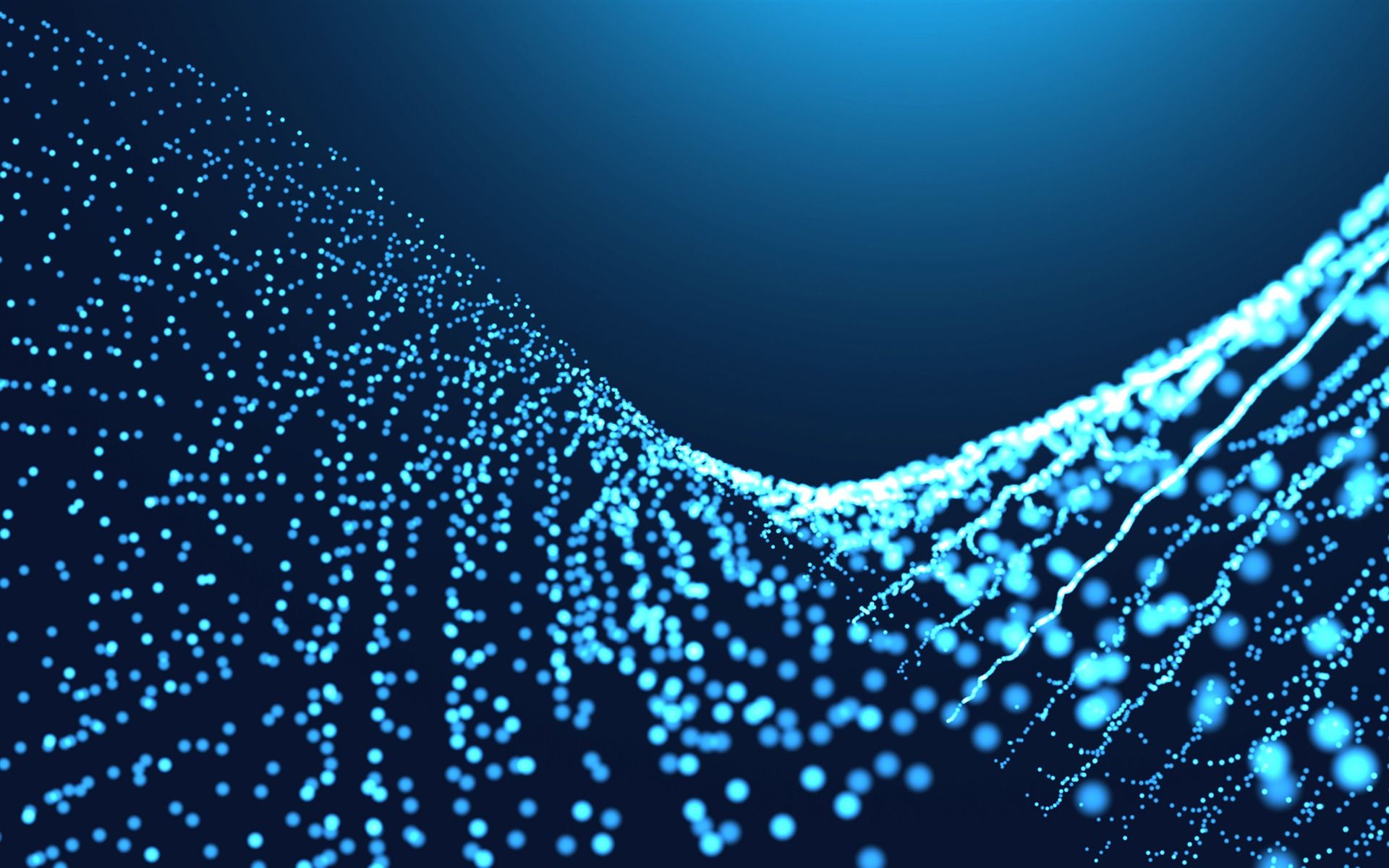 1920x1200 Blue particle tech abstract art background