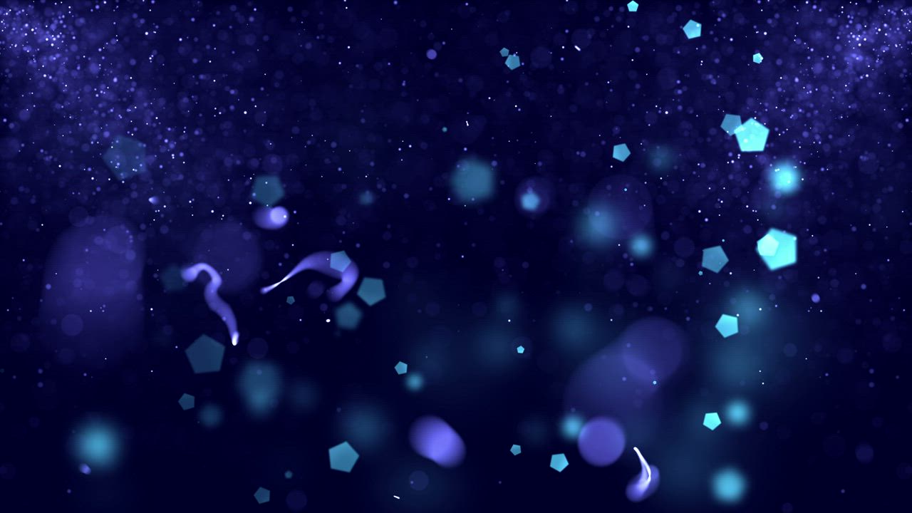 1280x720 Sparkling particles on blue background