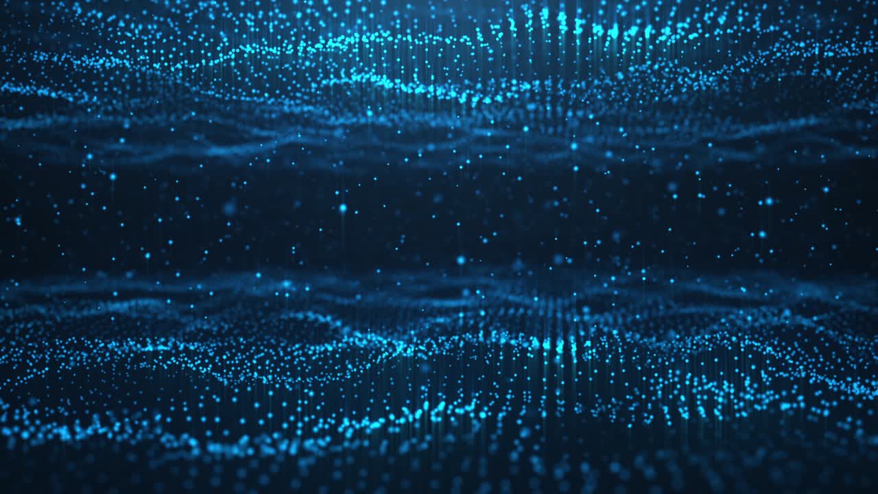 1280x720 Particles technology blue landscape digital background
