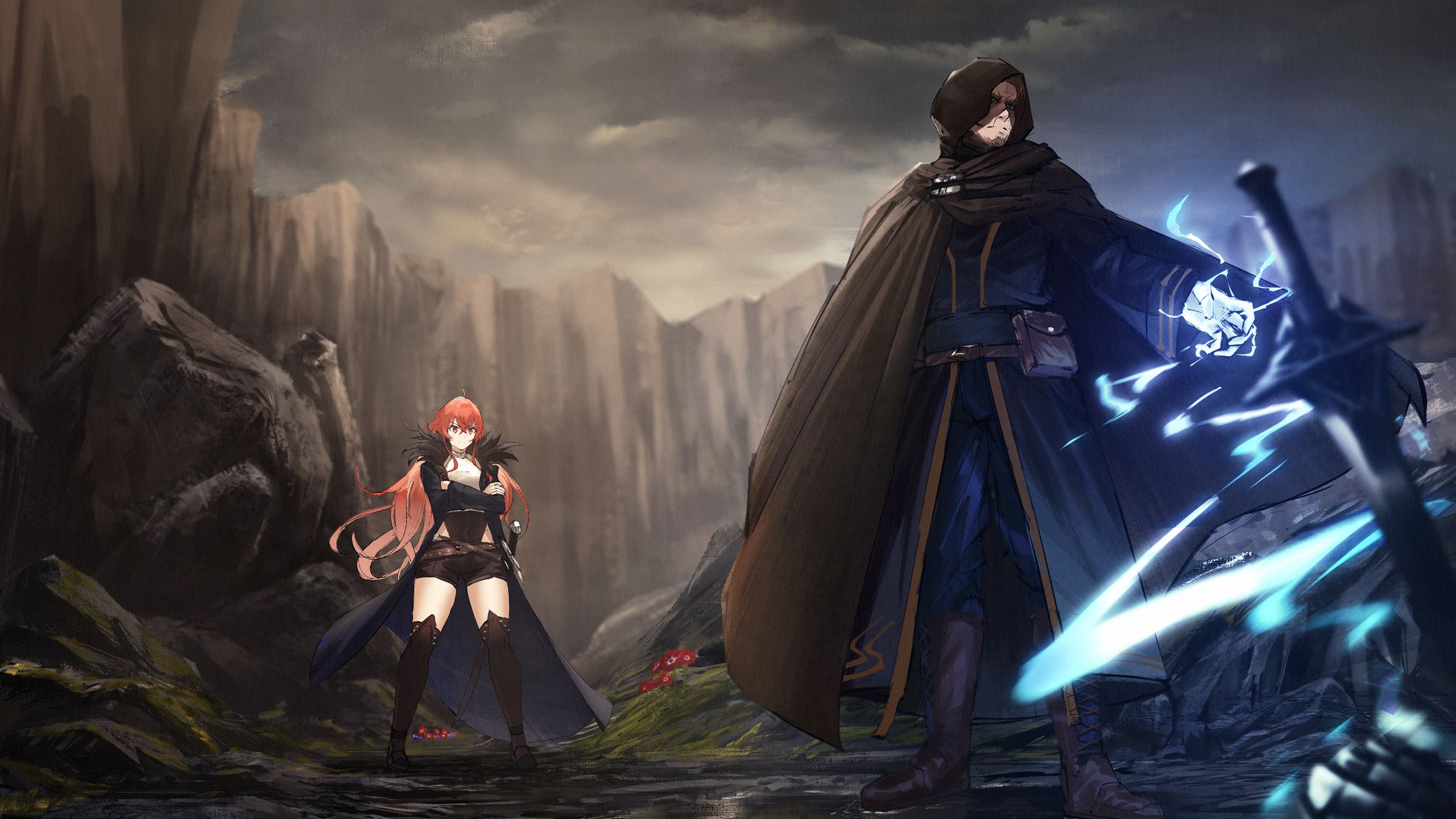 2560x1440 Eris Boreas Greyrat Rudeus Greyrat HD Mushoku Tensei Jobless Reincarnation Wallpaper
