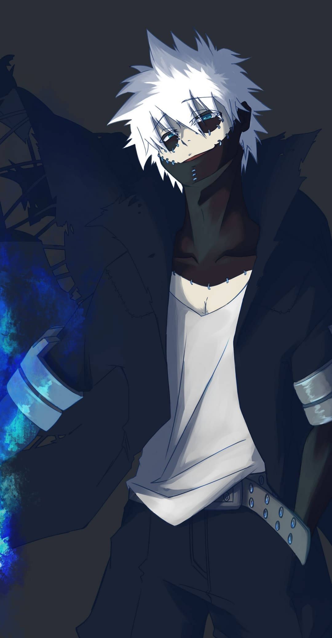 1080x2074 Download Cute Dabi White Hair Wallpaper