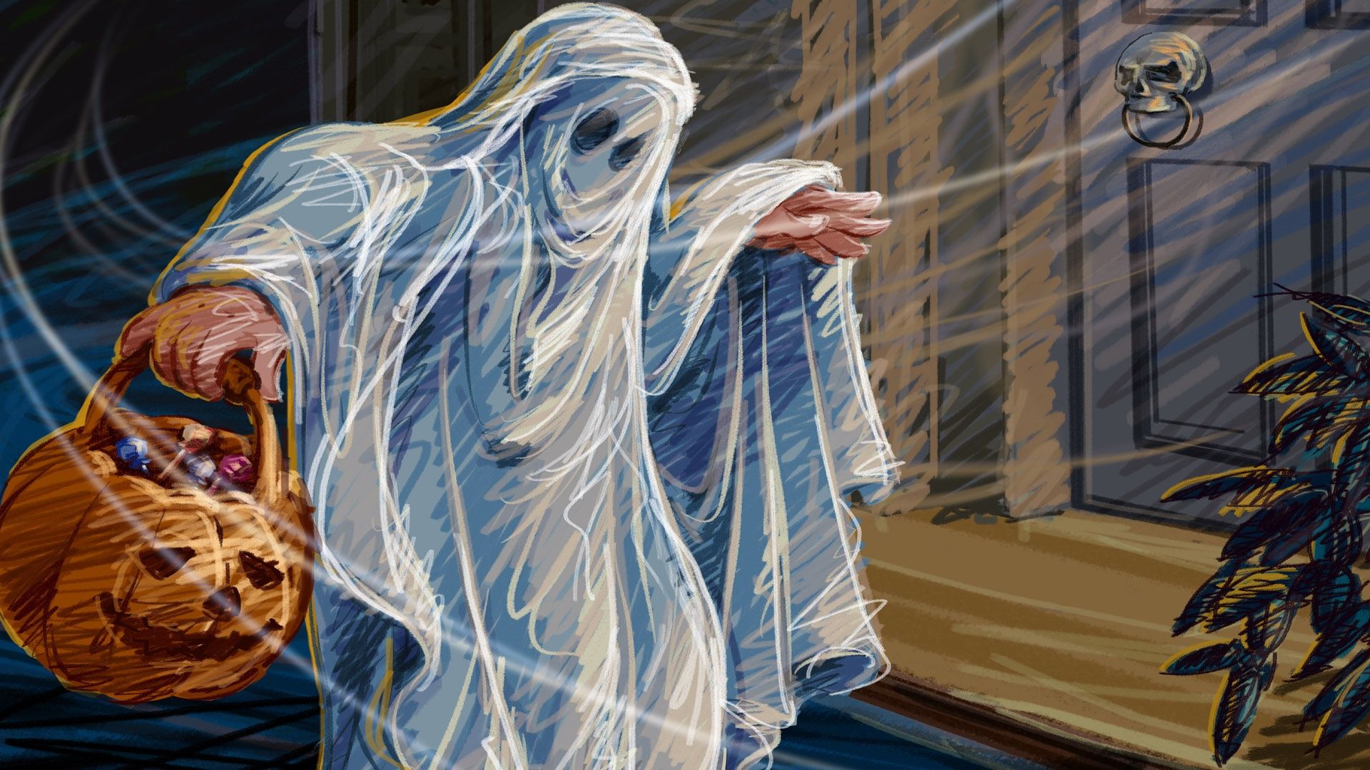 1920x1080 Ghost Trick Or Threat Hallowmas Halloween 4K UHD Wallpaper for UltraHD Desktop and TV : Widescreen and UltraWide Display : Smartphone and Tablet Devices