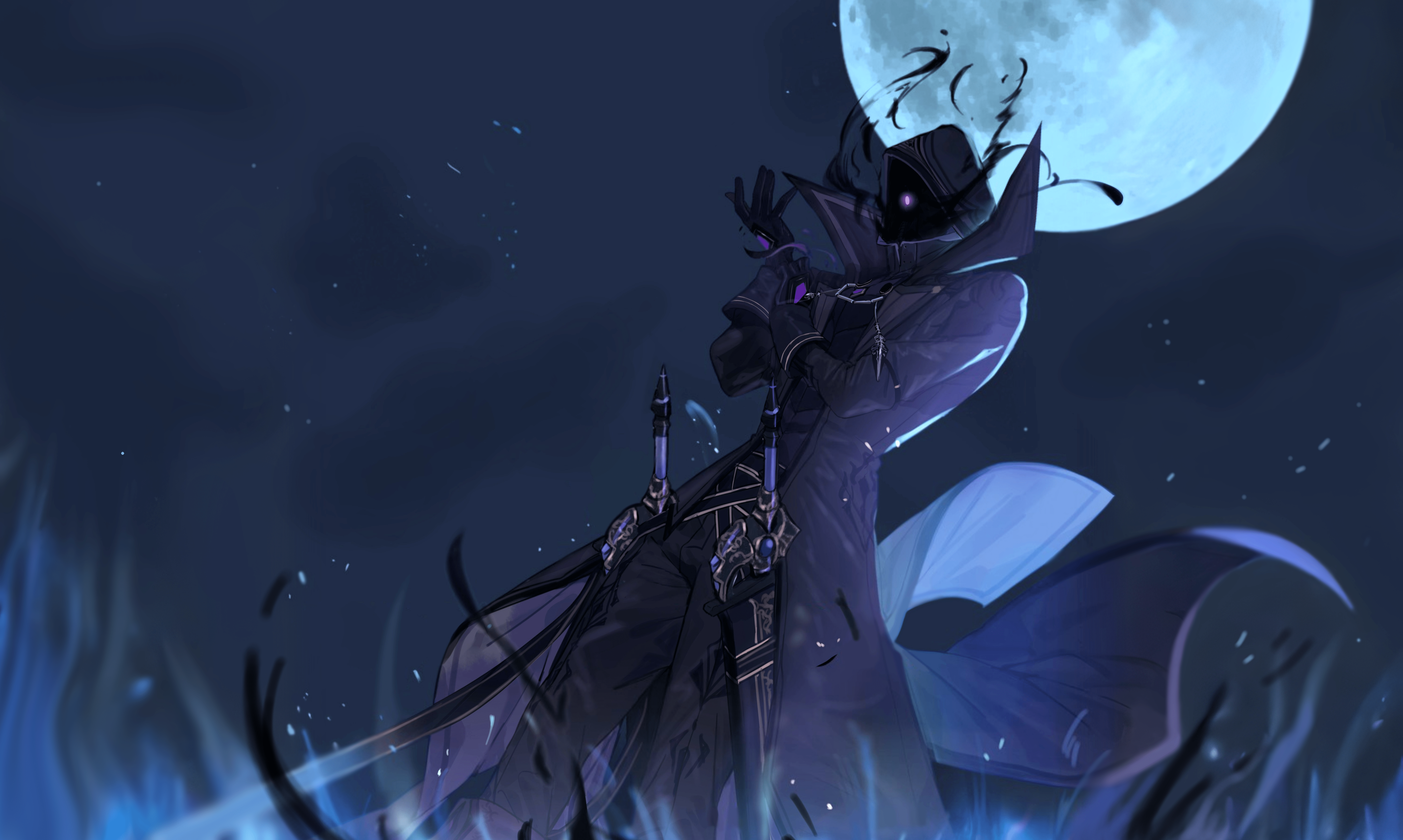6000x3592 Made a wallpaper of Shadow's stand alone Illustration