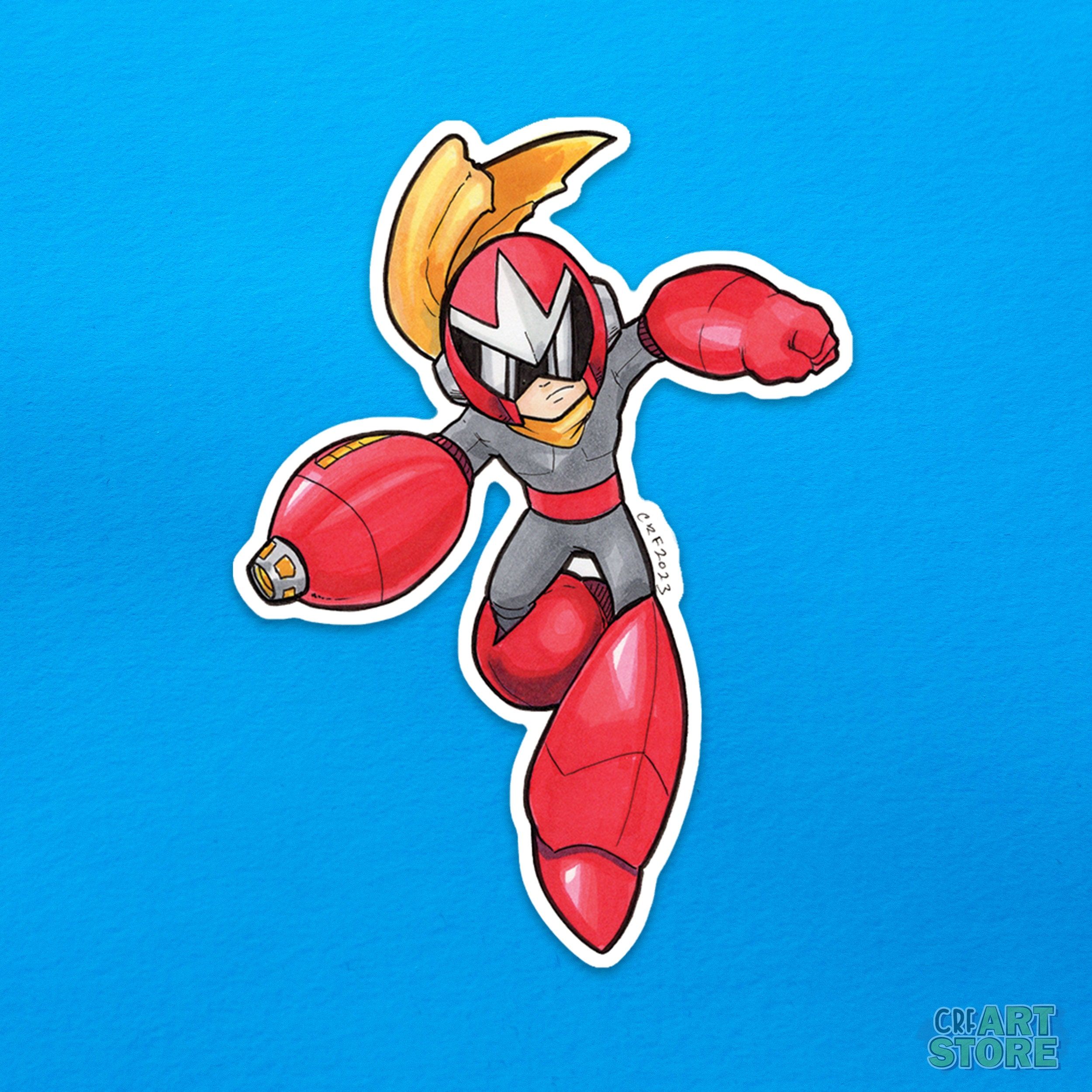 2500x2500 Mega Man: Proto Man Classic Vinyl Sticker