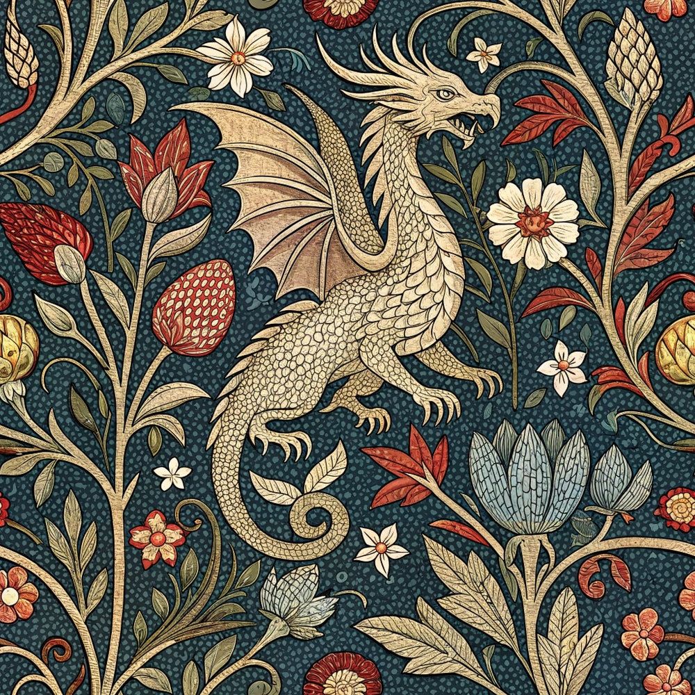 1000x1000 Medieval Tapestry Pattern 8 Quilting Cotton Fabric 45 Wide