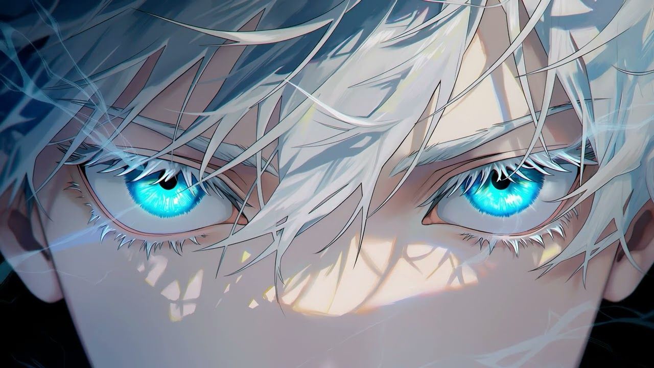 1280x720 jujutsu kaisen gojo eyes electric aura animated desktop wallpaper 4k