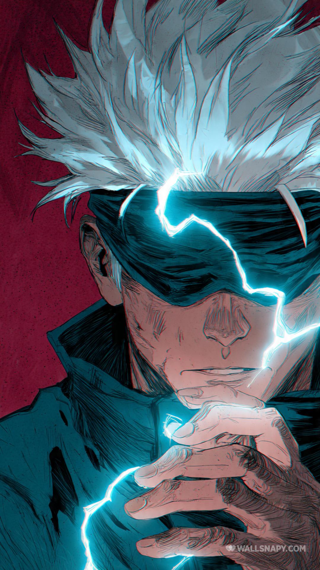 1080x1920 Satoru gojo storm combat blindfold wallpaper