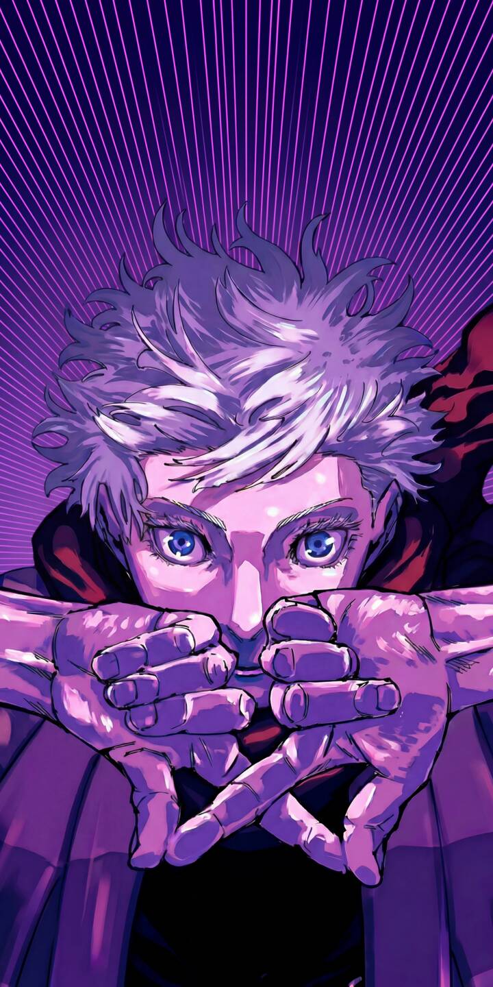 720x1440 Satoru Gojo Aura 4K Wallpaper