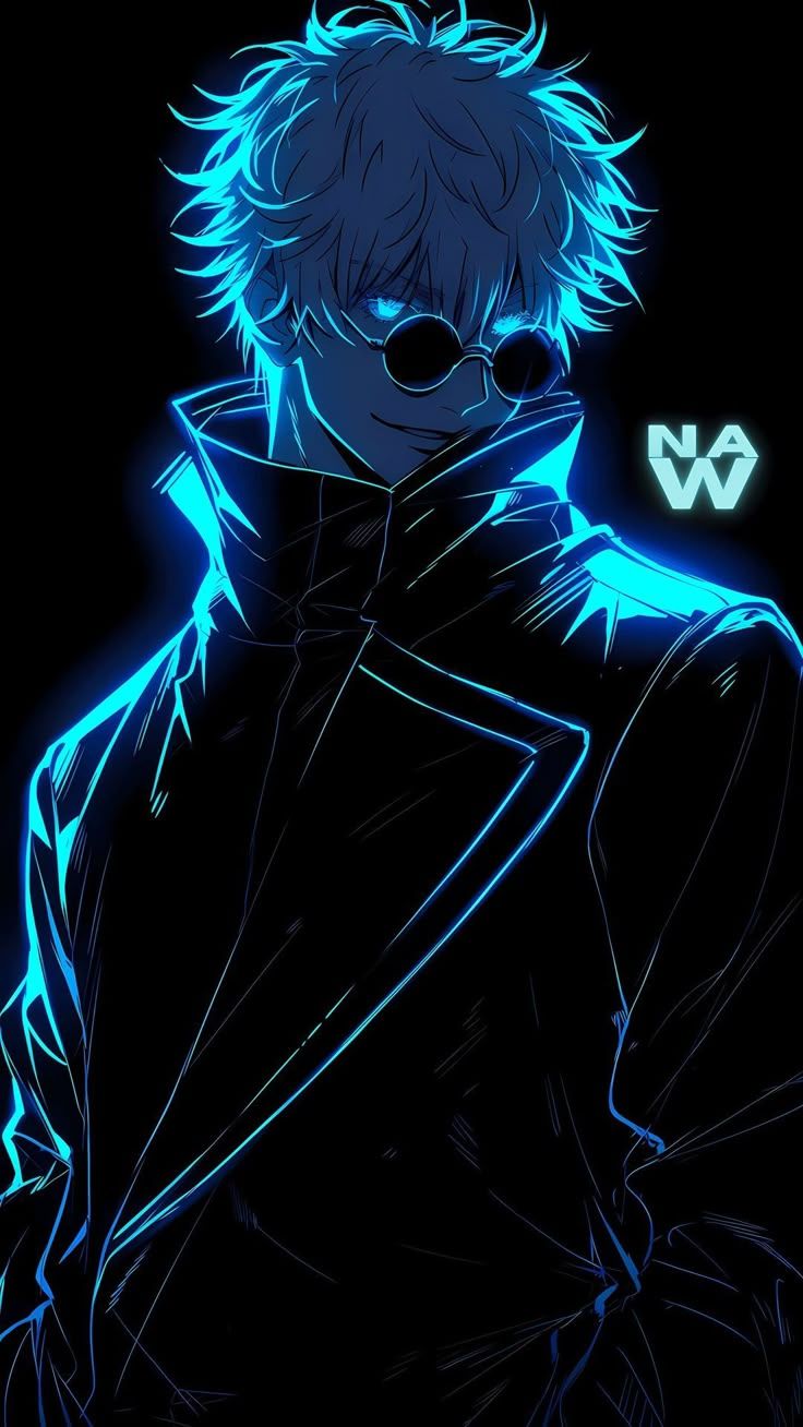 736x1308 Gojo Satoru Kaisen Neon Colour Arts