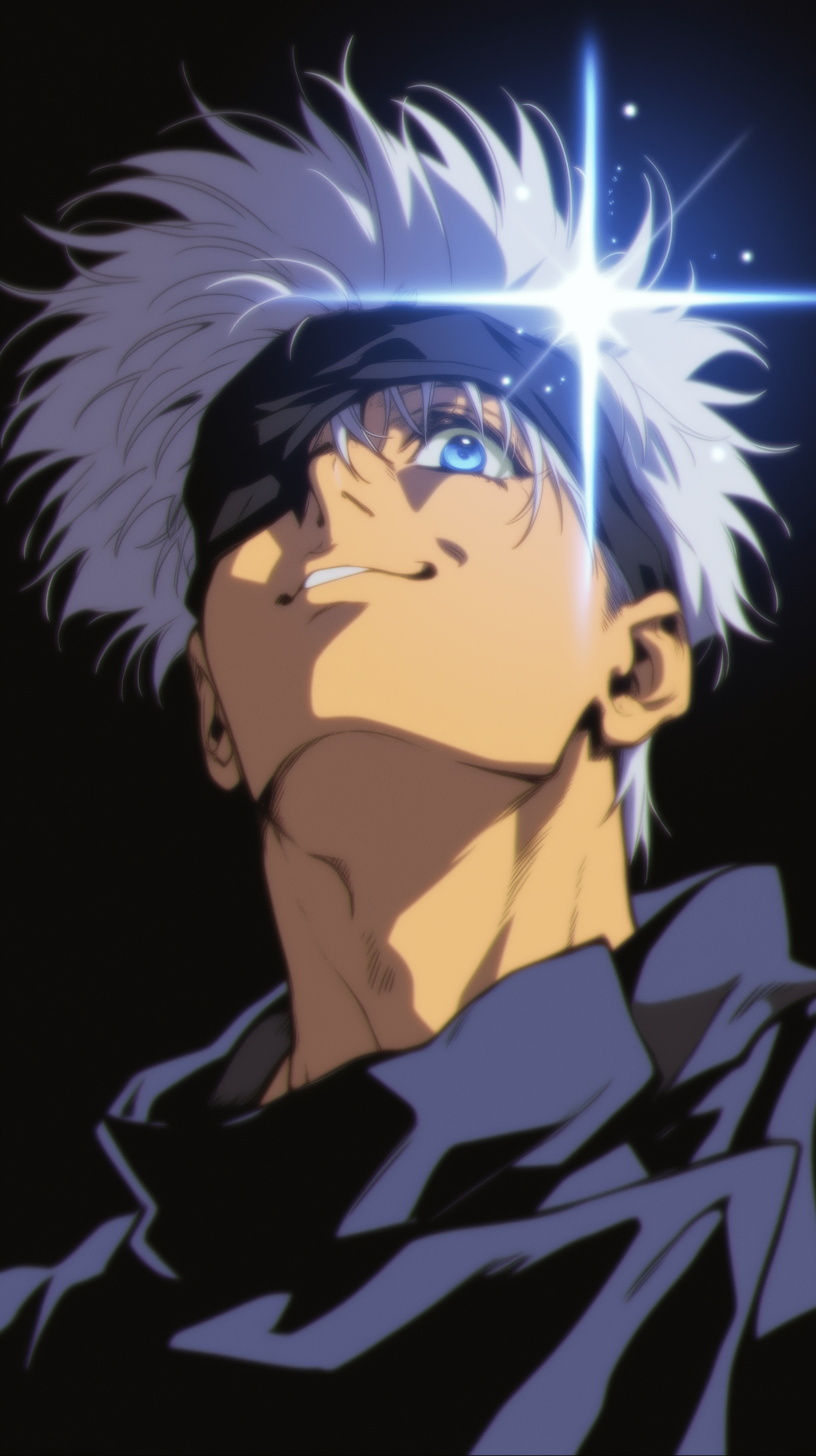 1632x2912 Retro Satoru Gojo Phone Wallpaper