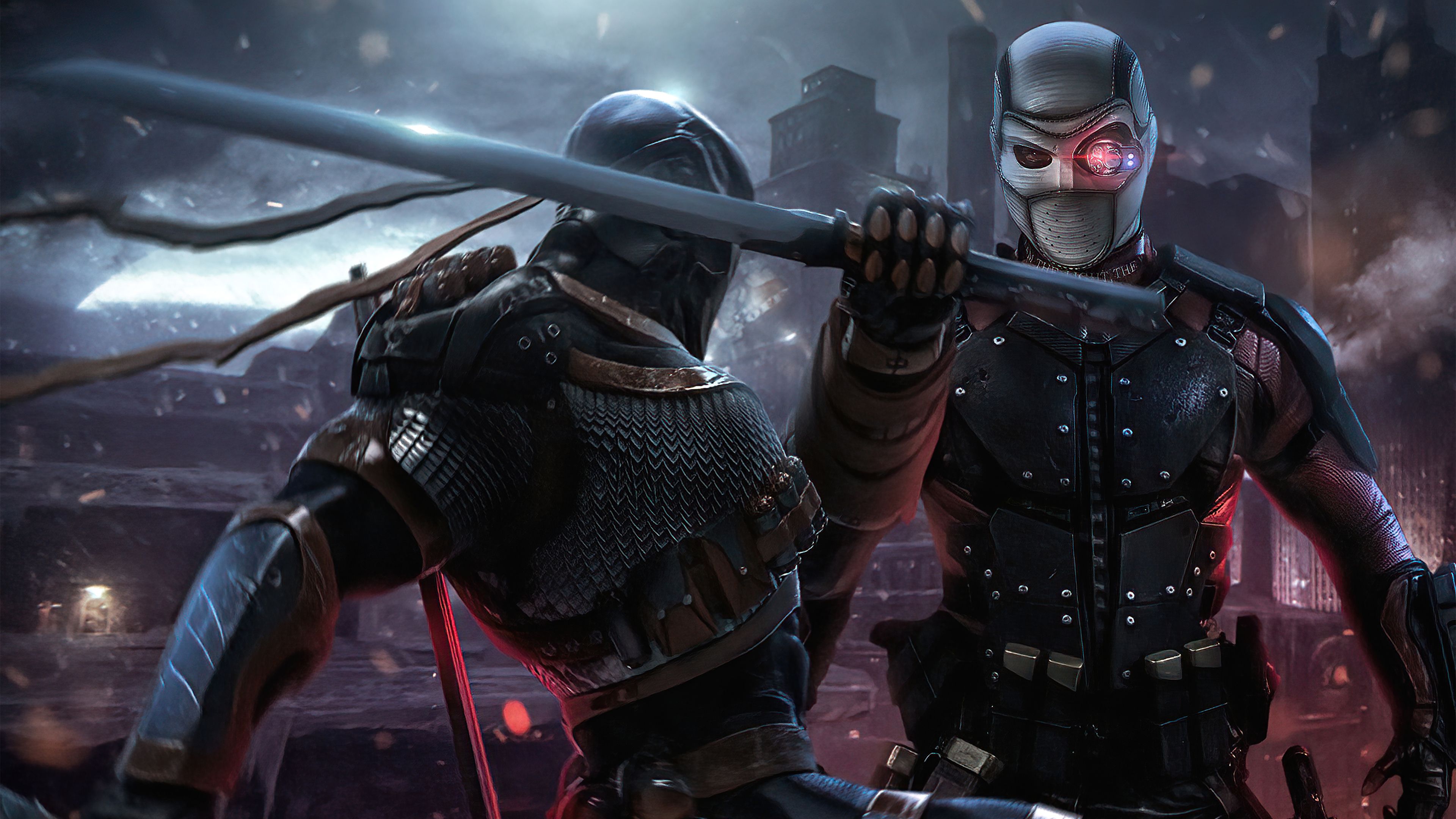 3840x2160 Deathstroke Vs Deadshot Fight 4k Wallpaper, HD Superheroes Wallpaper, 4k Wallpaper, Image, Background, Photos and Picture