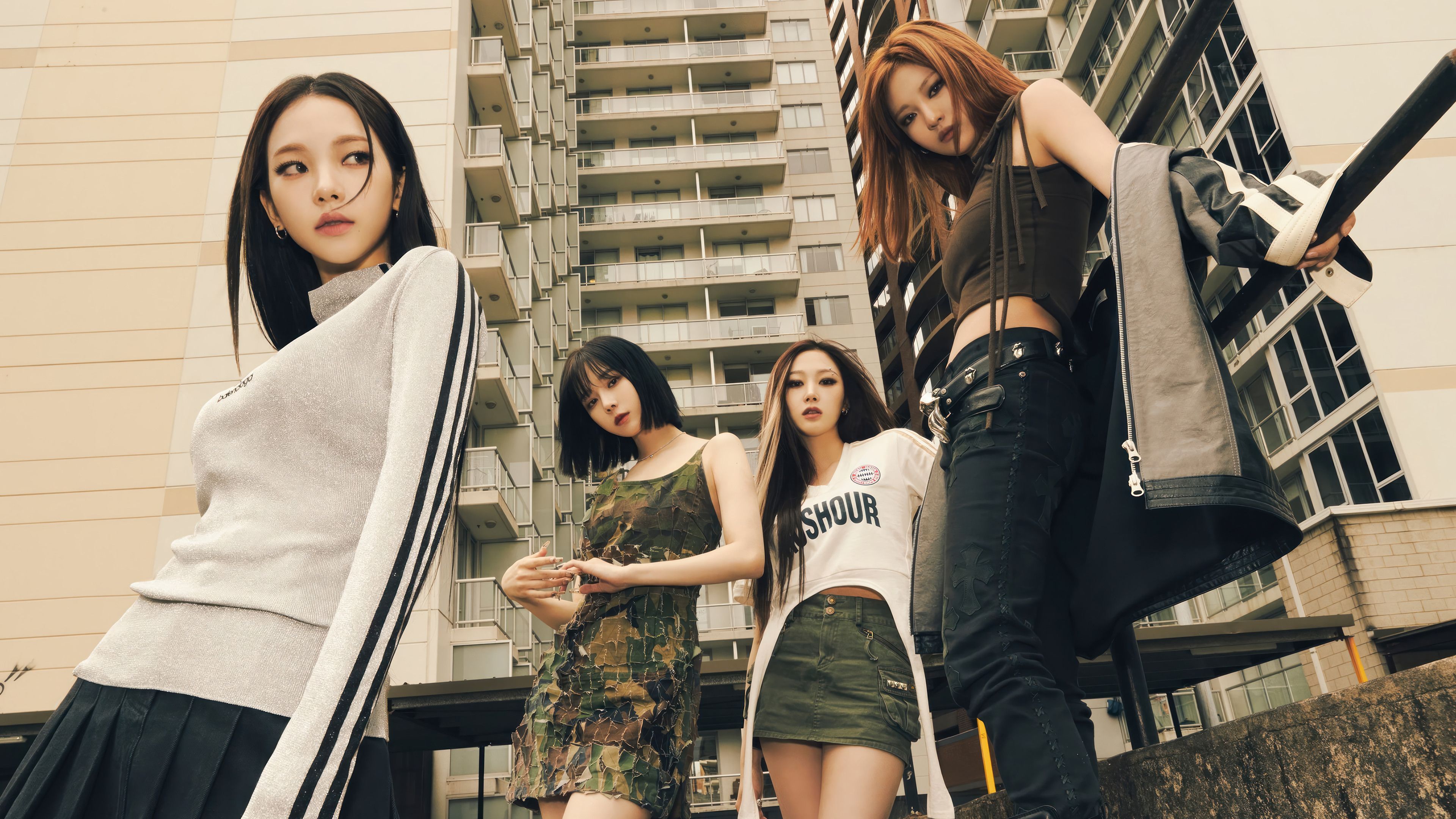 3840x2160 Aespa My World Members Wallpaper 4K HD PC k