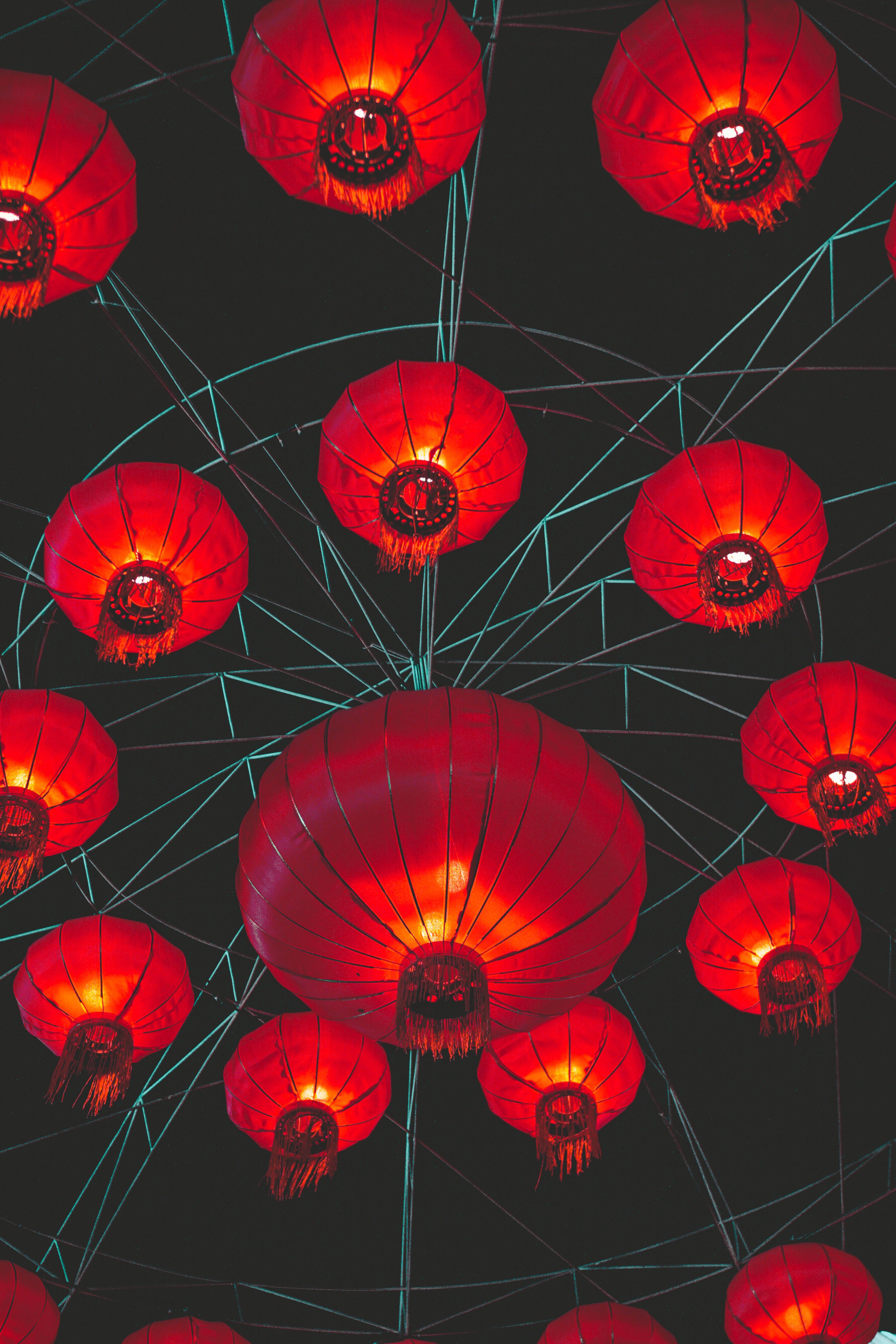 4000x6000 Download Lucky Chinese Lanterns Wallpaper