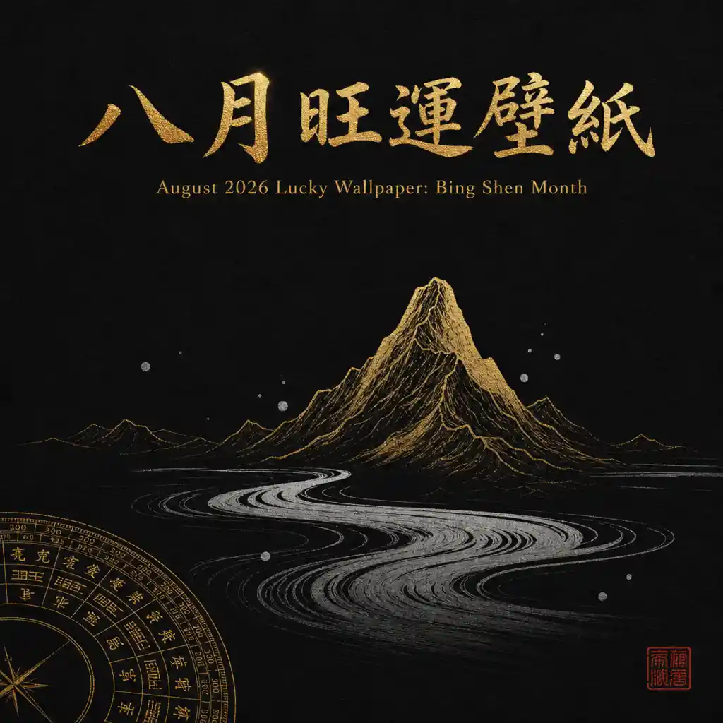 1024x1024 August 2026 Lucky Wallpaper: Bing Shen Month Colors