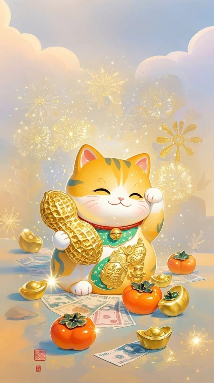 736x1316 Money lucky wallpaper. iPhone wallpaper lucky, Lucky cat background, Chinese wallpaper