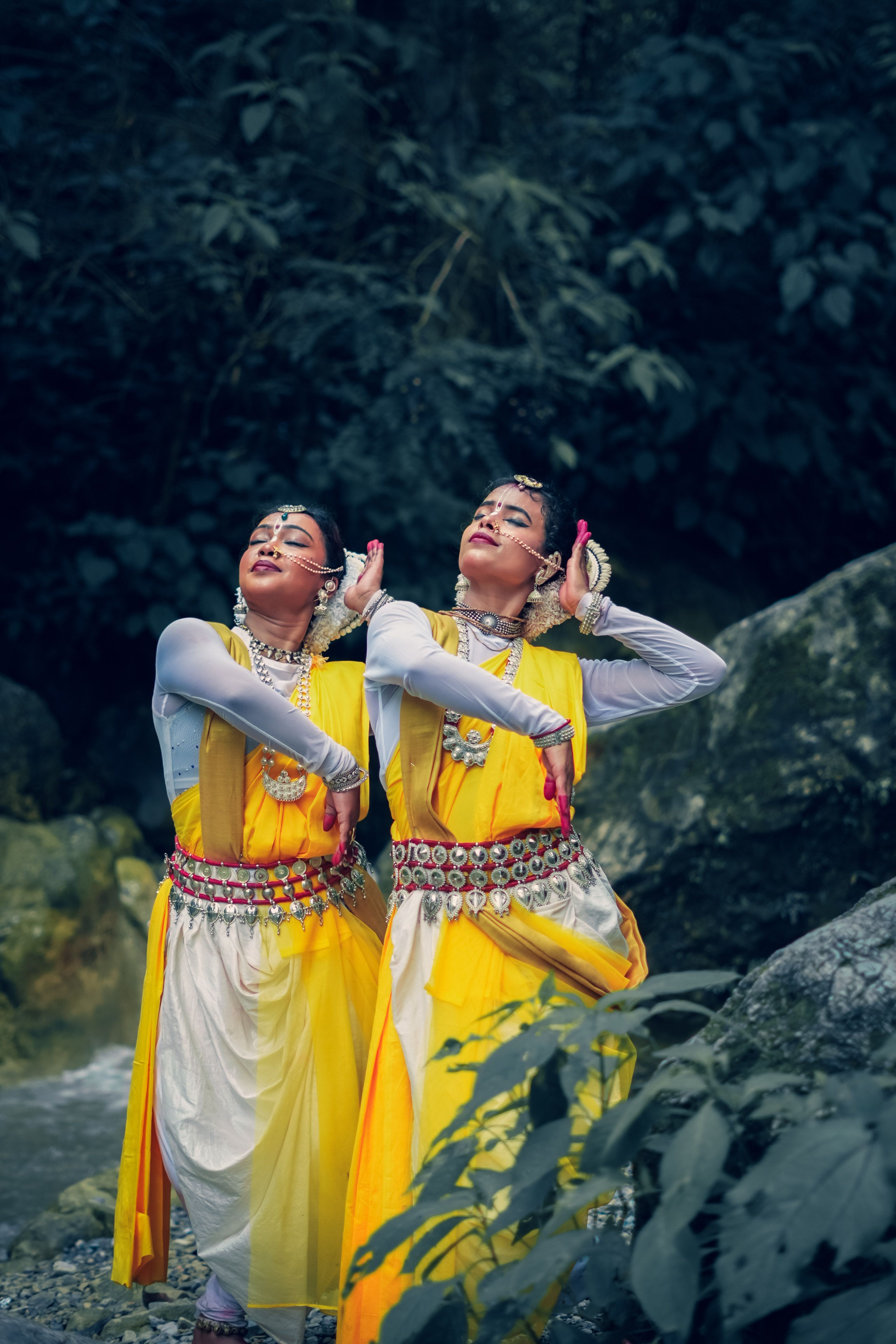 3072x4608 Odissi Dancers Performing in Nature, Rishikesh · Free