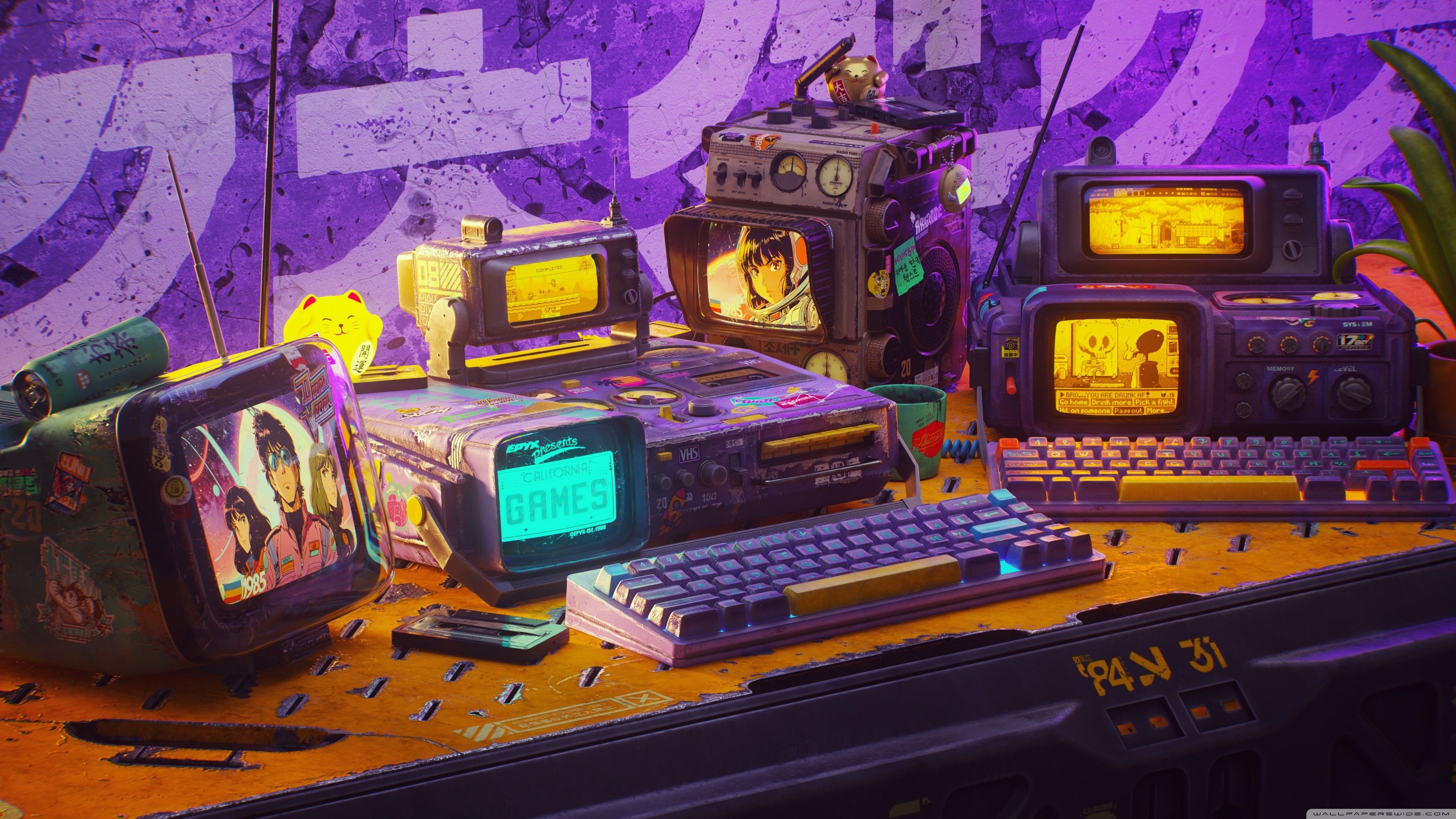 3840x2160 Retro Sci Fi Technology, Games 4K UHD Wallpaper for UltraHD Desktop and TV : Widescreen and UltraWide Display : Dual Monitor
