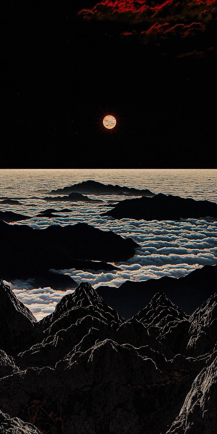 736x1472 Grainy wallpaper. Ominous wallpaper, Black water art, Scenery wallpaper