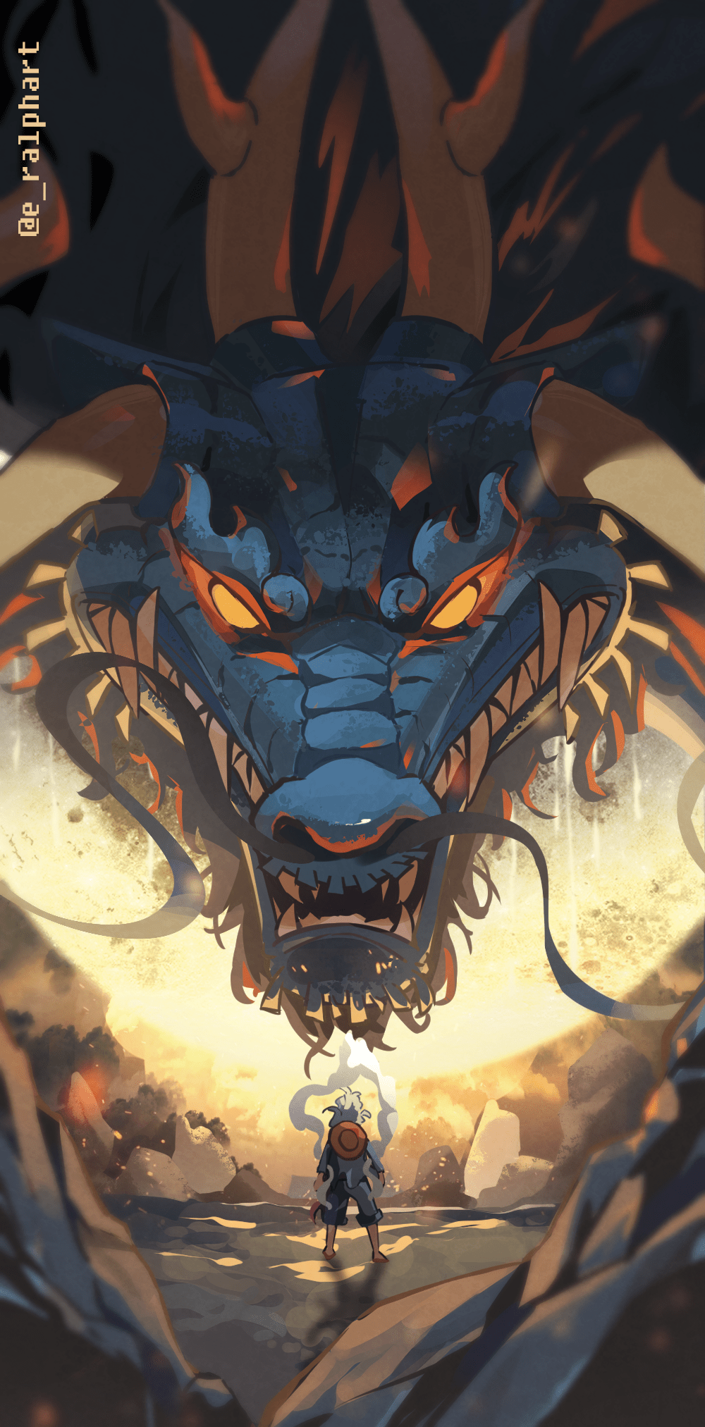 1000x2025 Epic Luffy vs Kaido Wallpaper: Gear 5 Showdown in One Piece