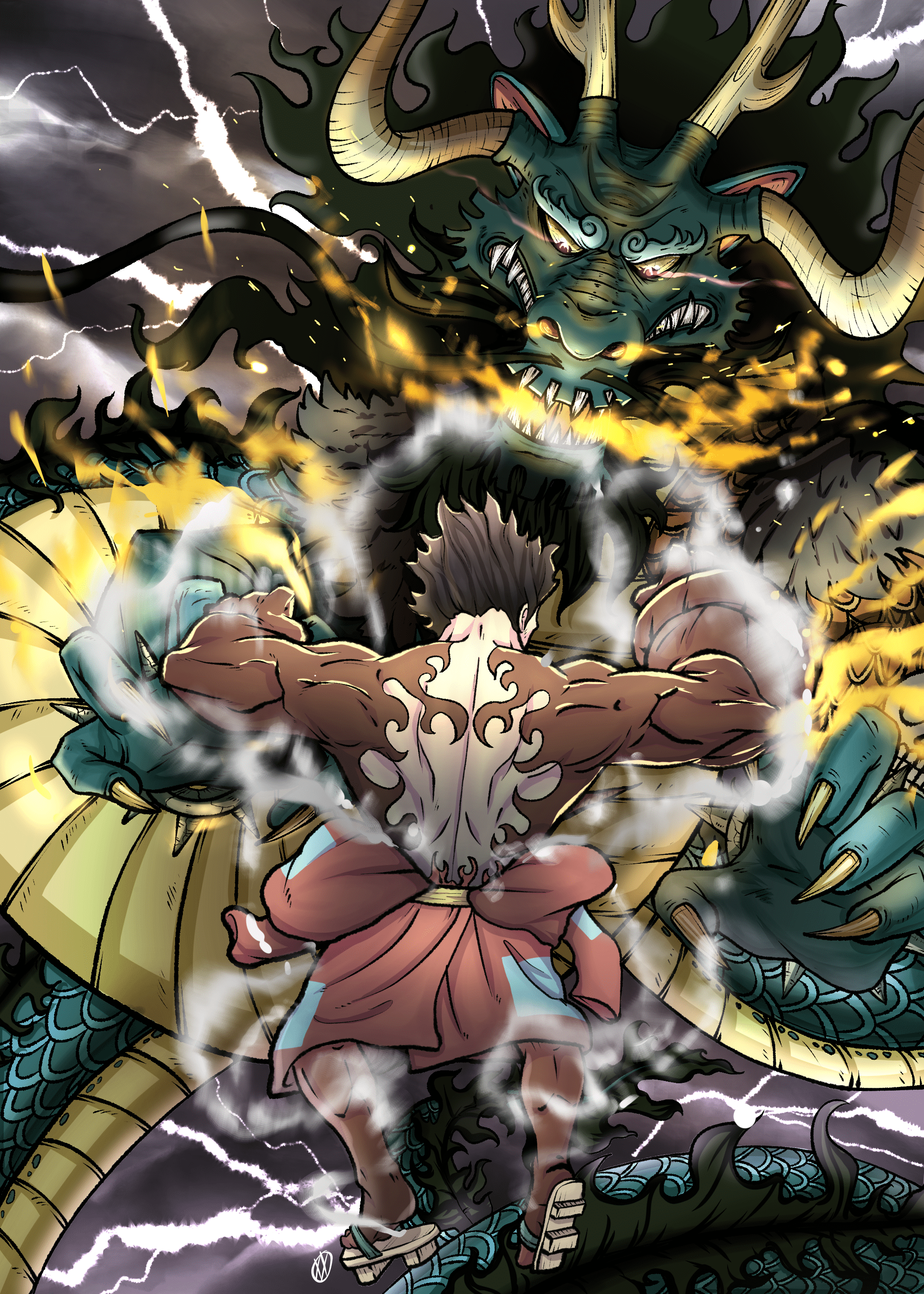 2000x2800 Kaido vs Luffy Poster