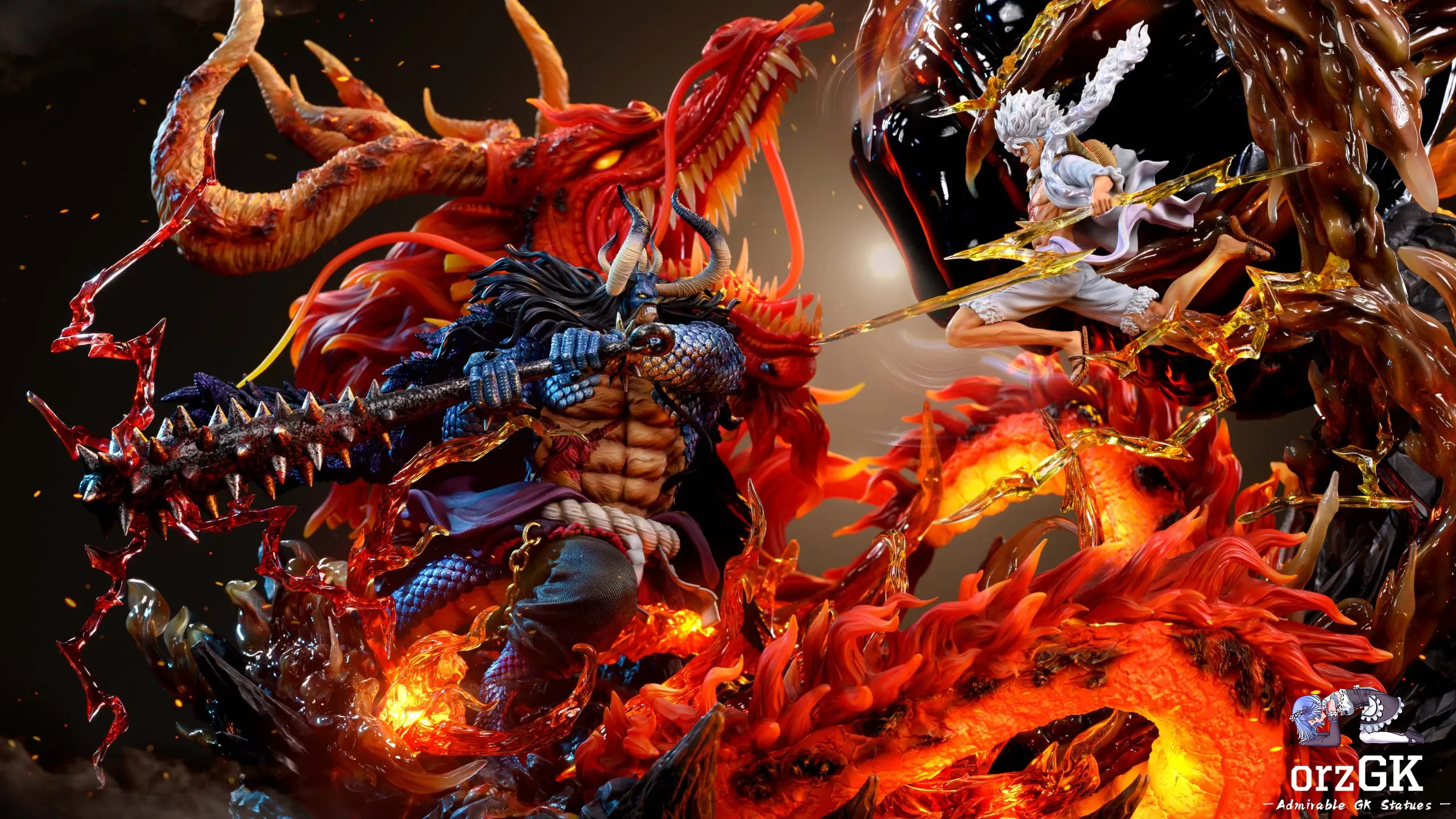 2560x1439 Ventus Studio Piece Luffy vs Dragon kaido
