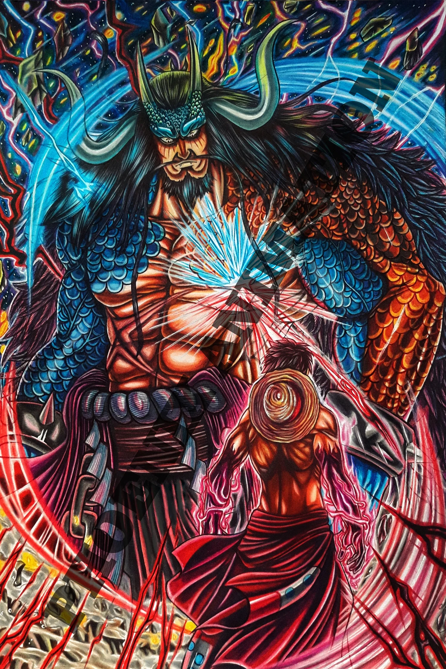 1500x2250 Kaido vs Luffy