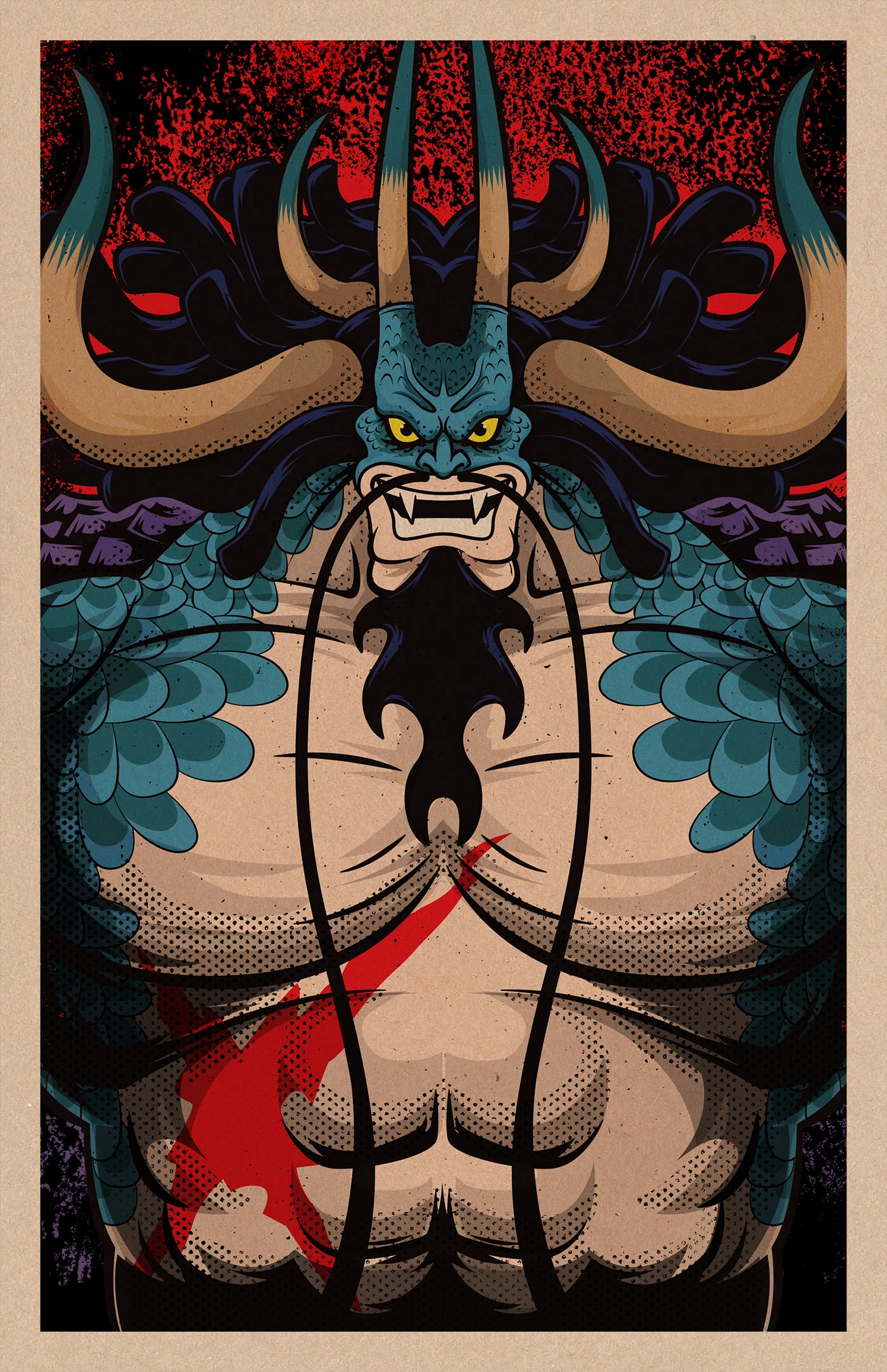 1400x2164 One Piece: Kaido and Luffy Gear 5 - Behance