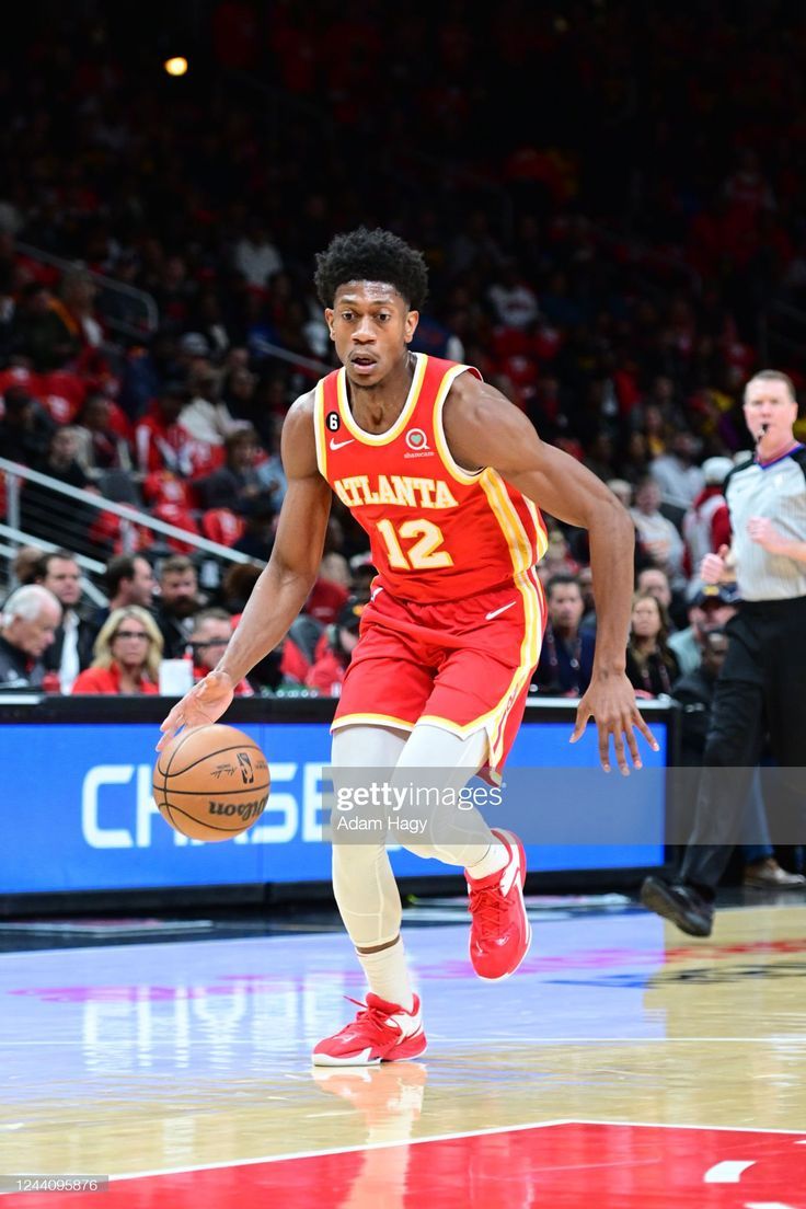 736x1104 De'Andre Hunter of the Atlanta Hawks handles the ball during the game. News Photo
